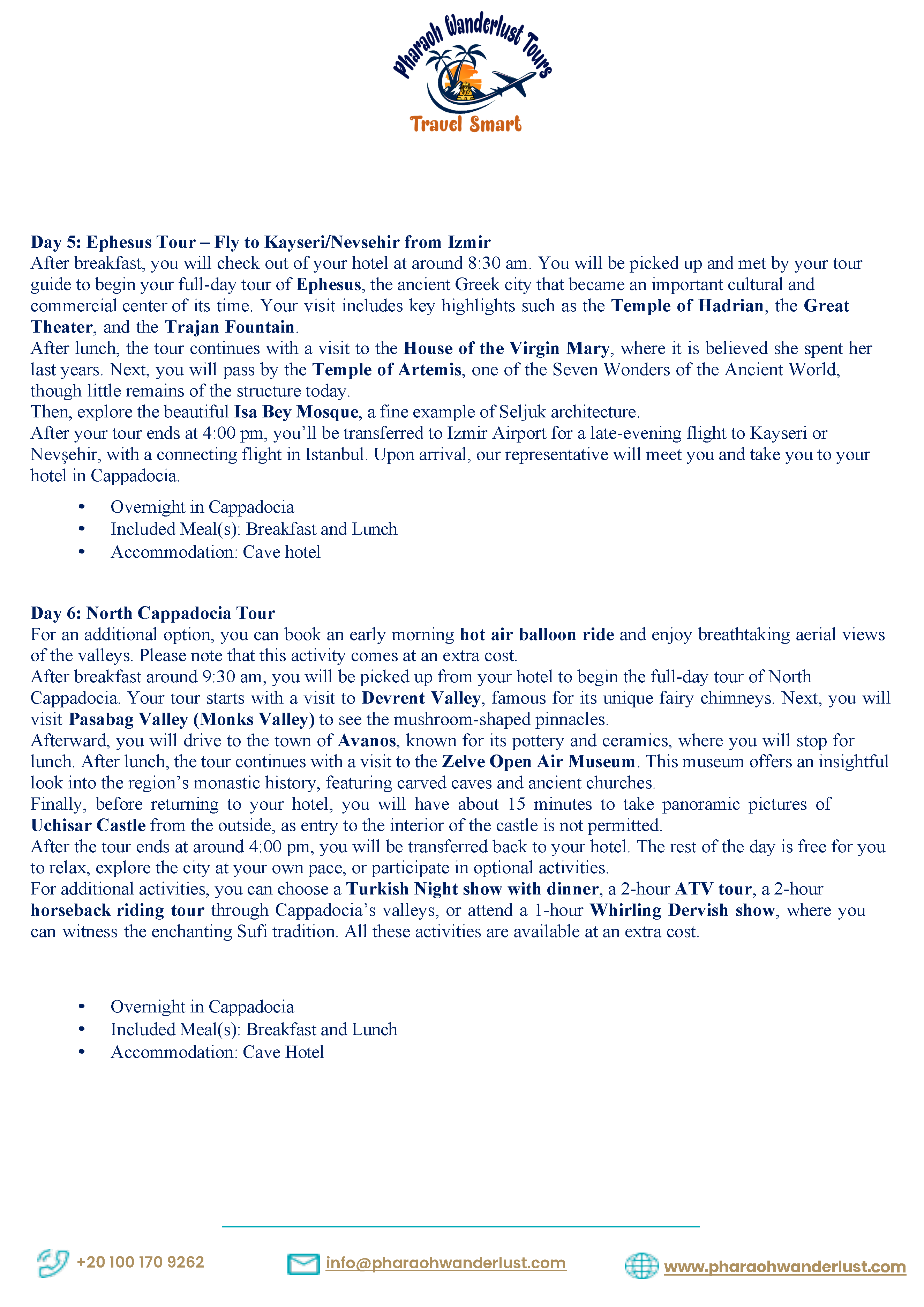 8 Days Seven Wonders of Turkey Tour