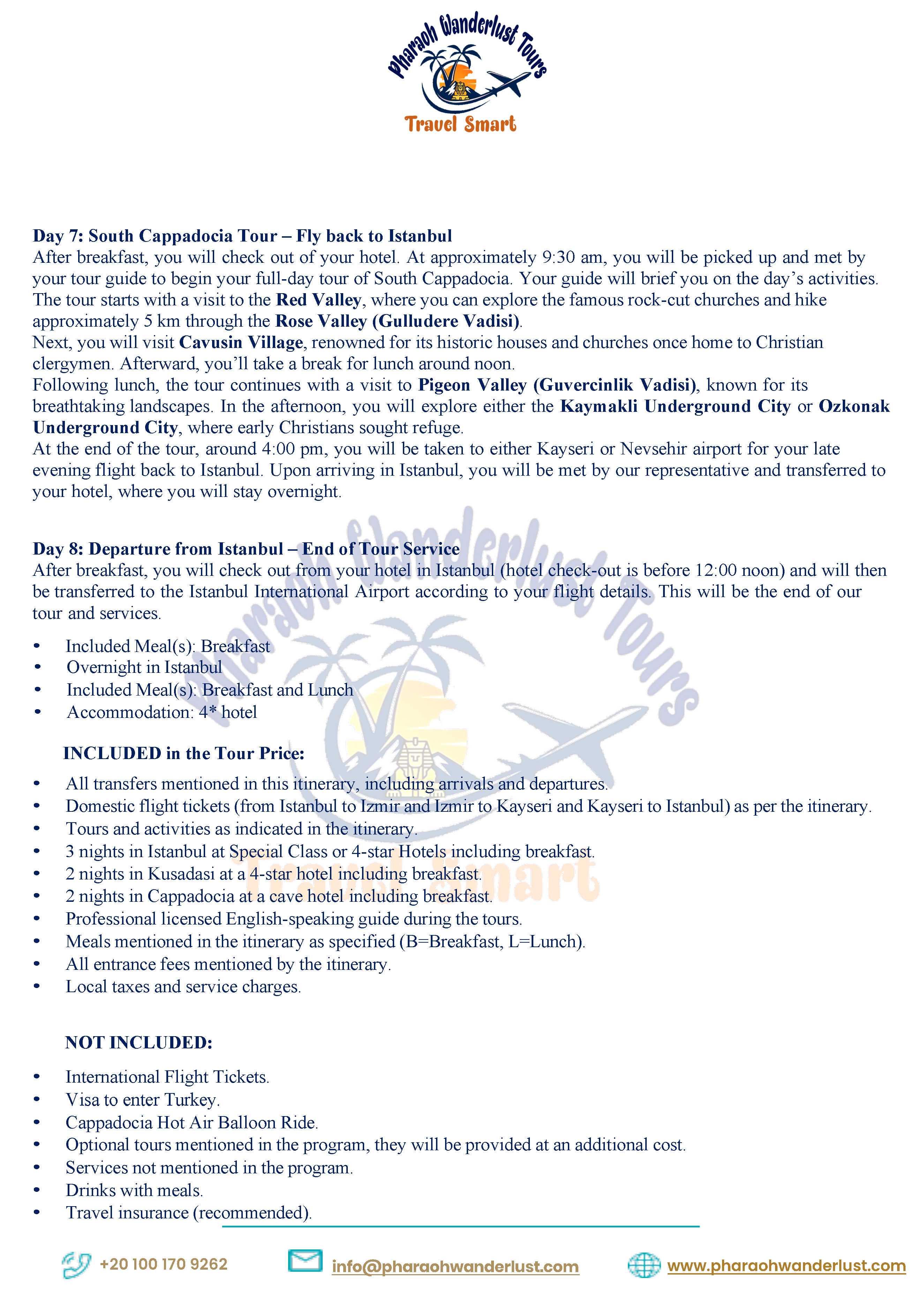 8 Days Seven Wonders of Turkey Tour