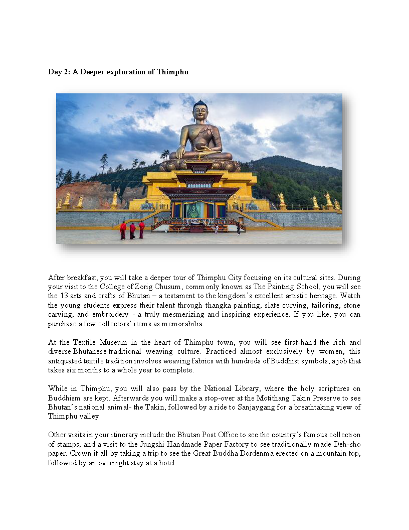 7 Days Bhutan Tour Package