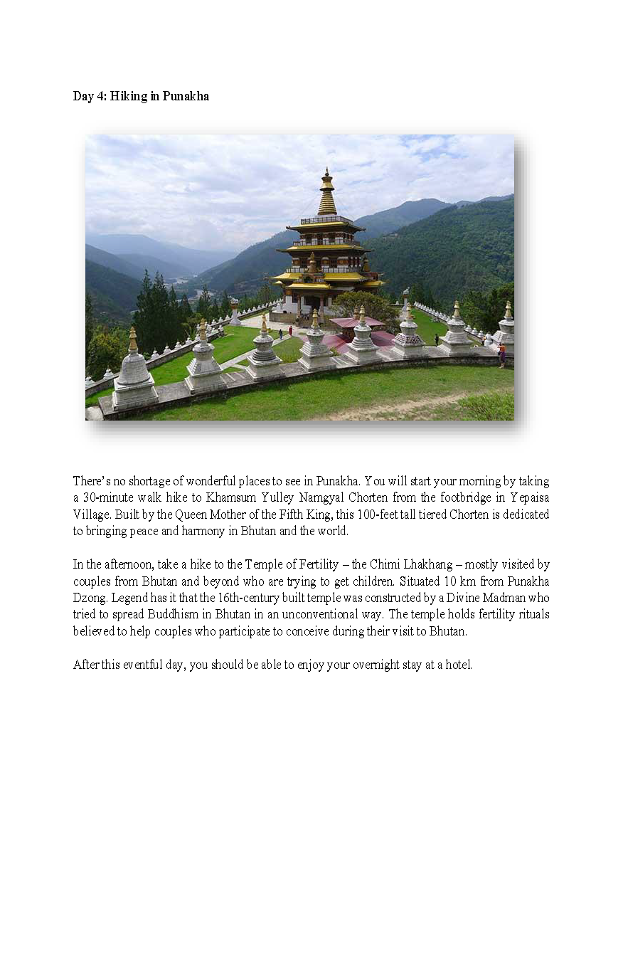 7 Days Bhutan Tour Package