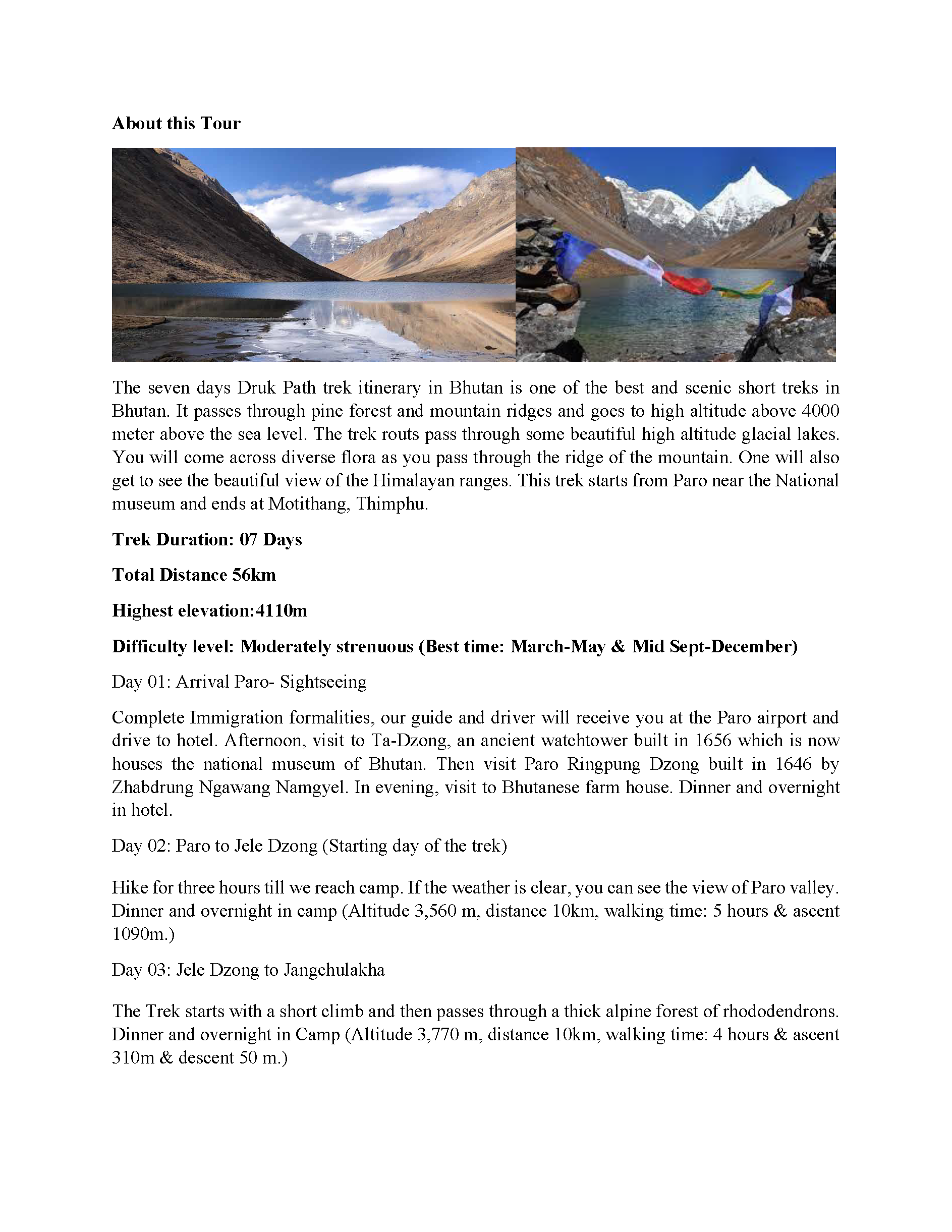 Bhutan Trekking Tour