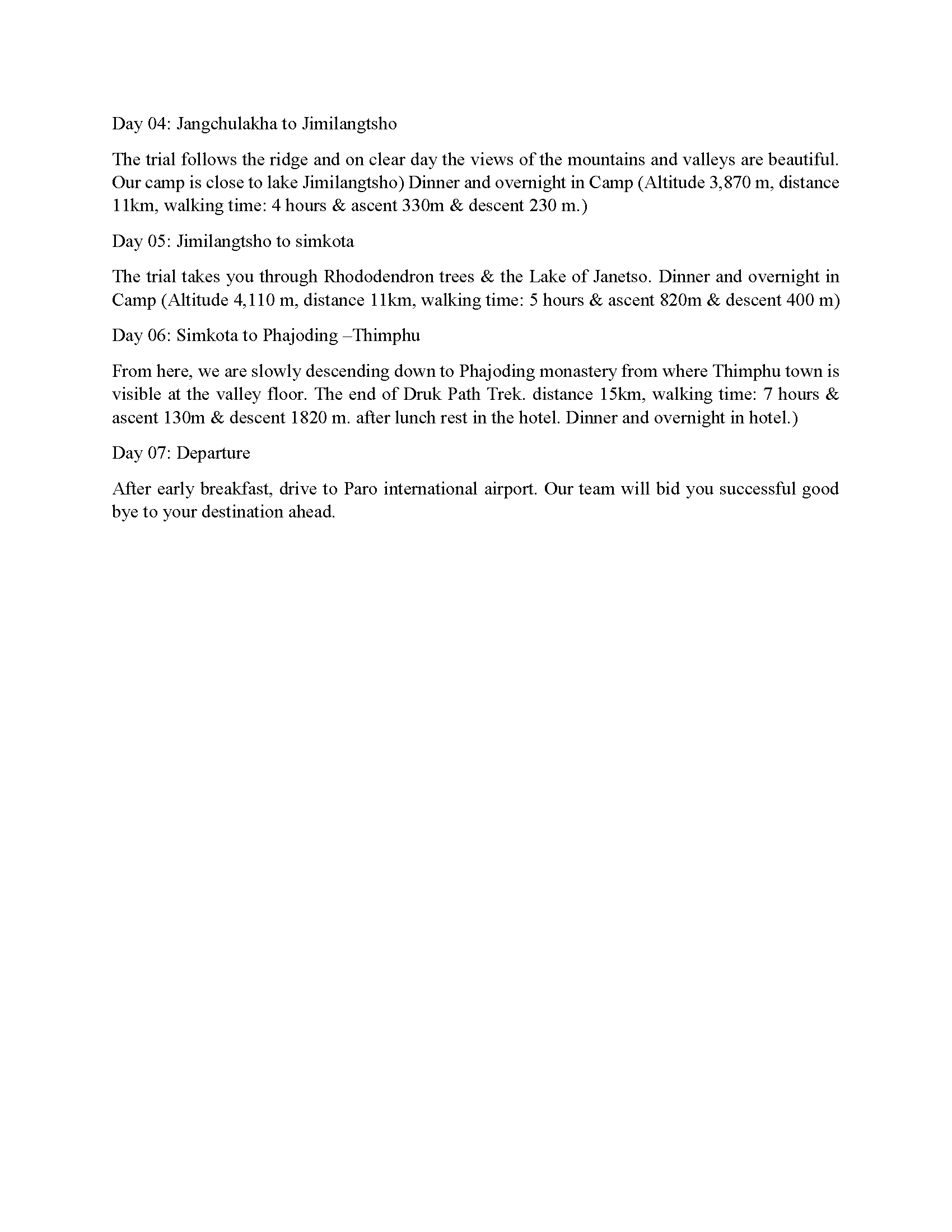 Bhutan Trekking Tour