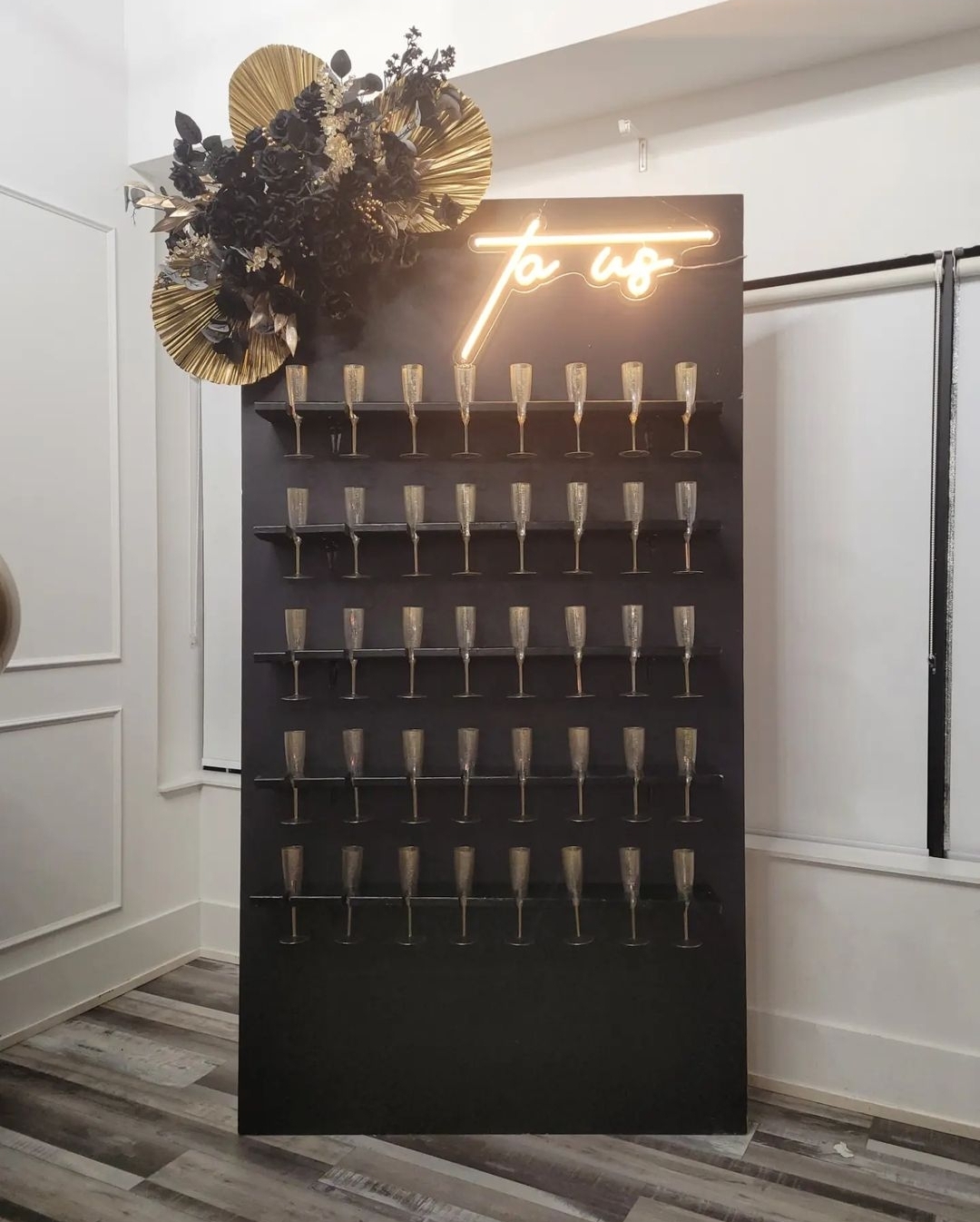 Matte Black Champagne Wall