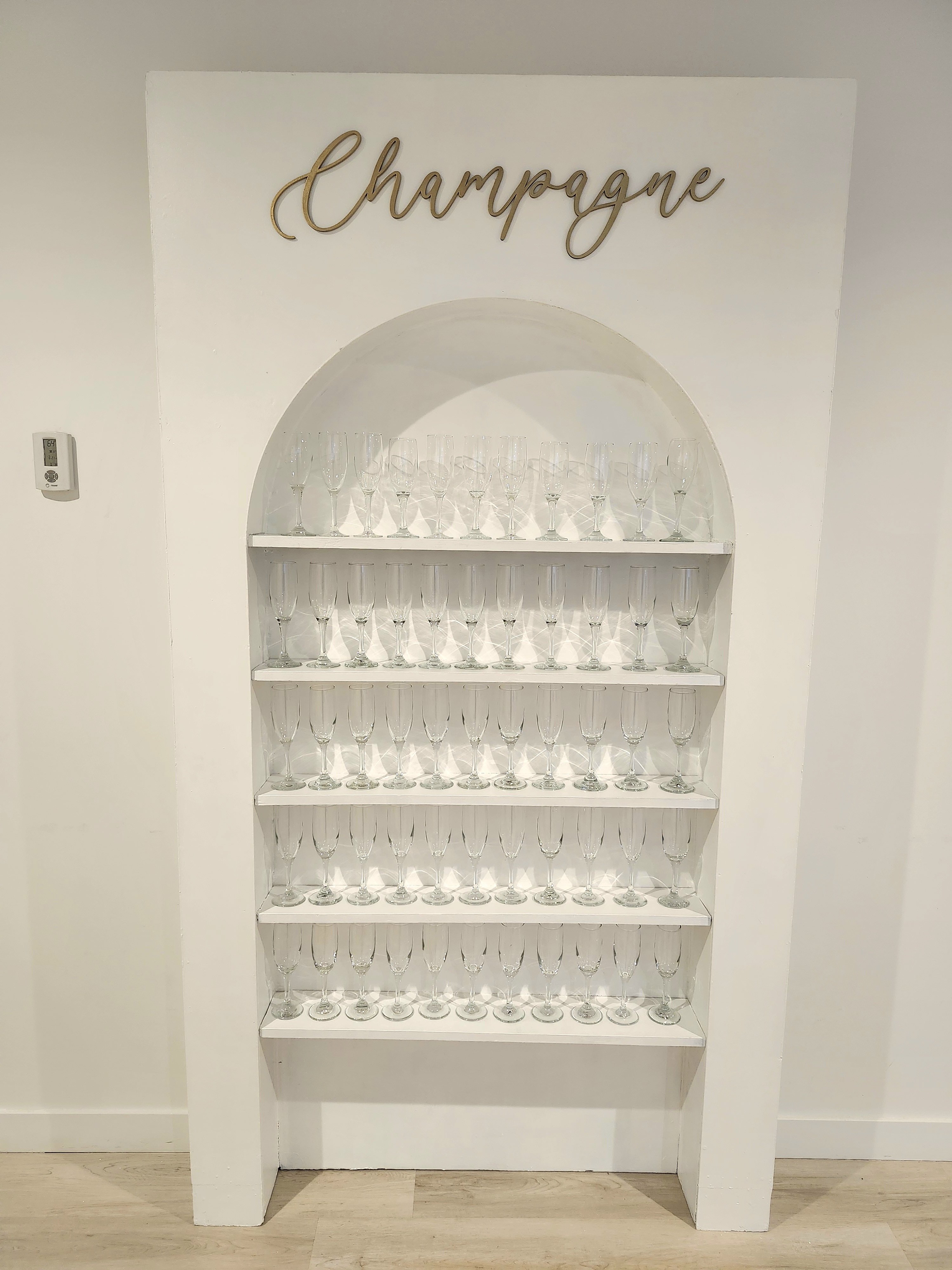 Champagne Glass Display Shelf