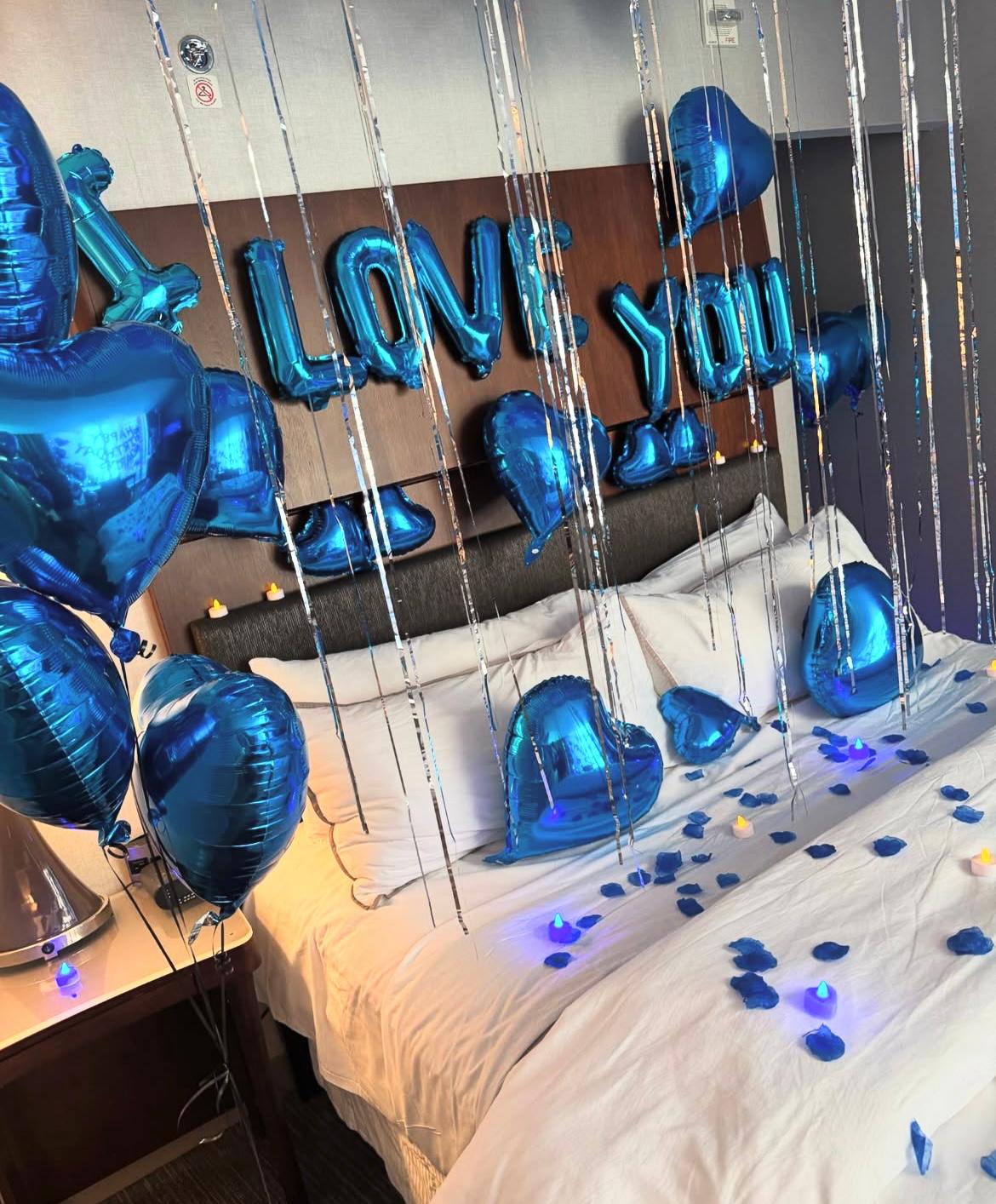 Ballons Blue I LOVE YOU