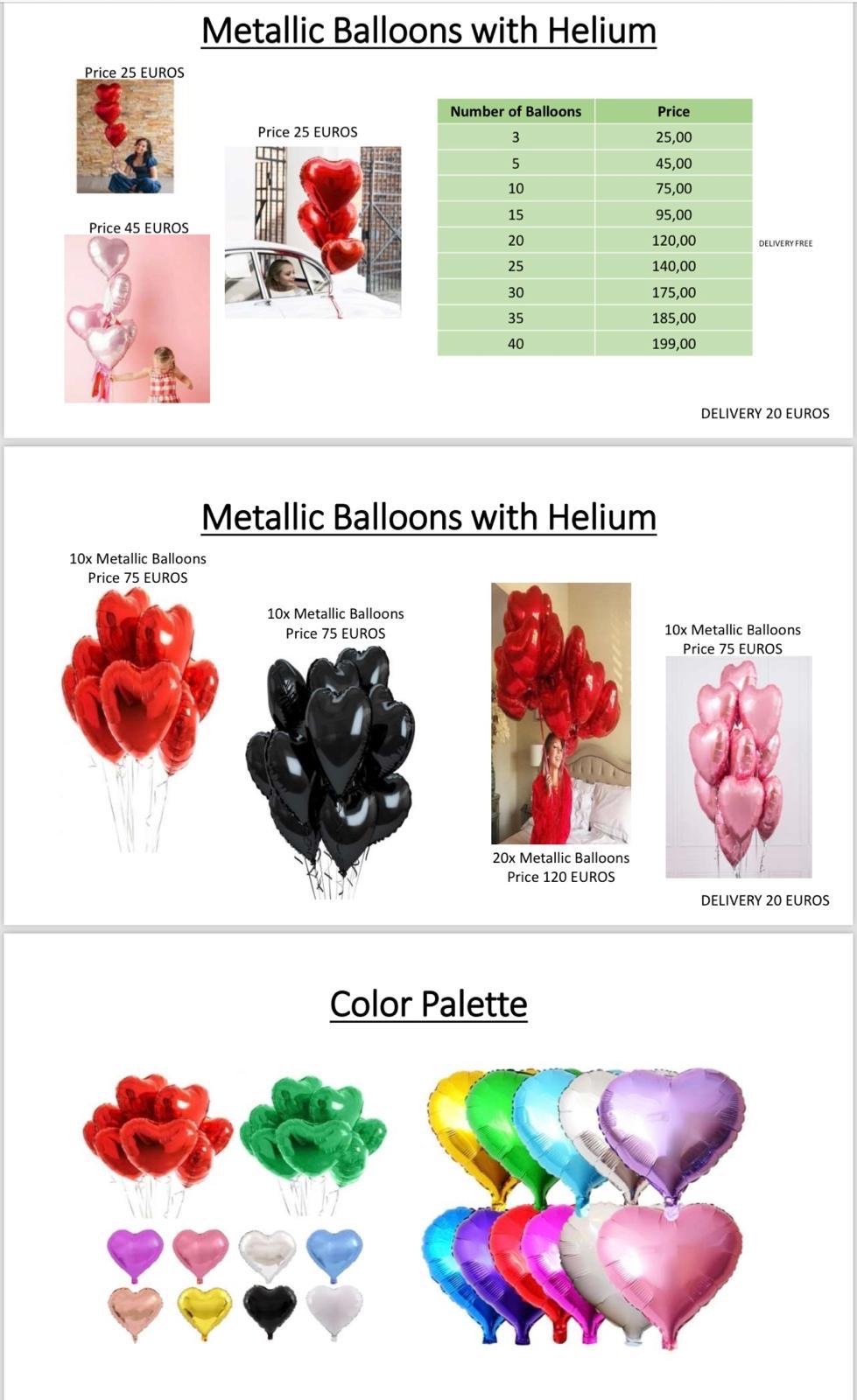 Metallic Balloons with Helium