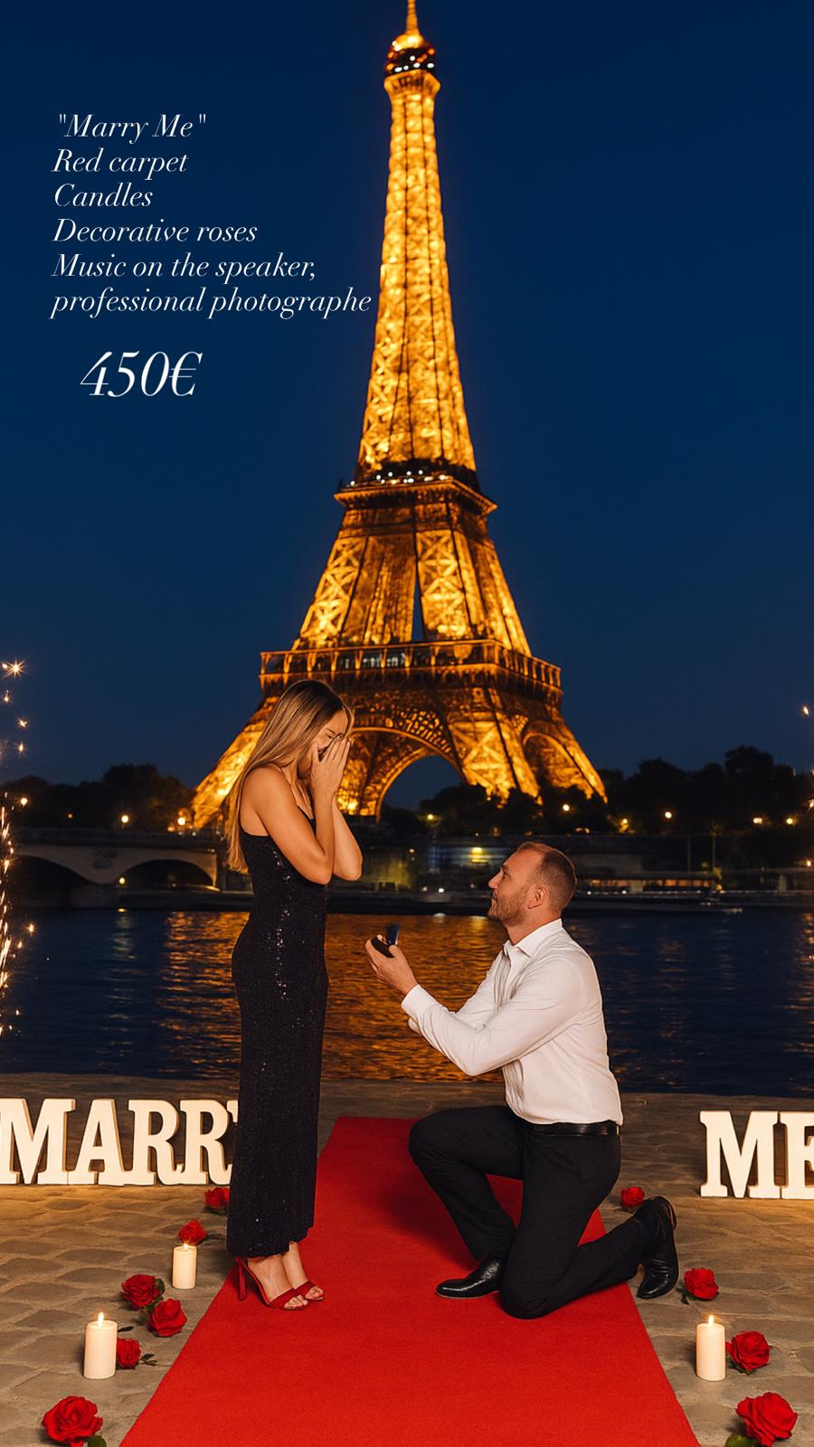 Romantic Marriage Proposal Package in Paris