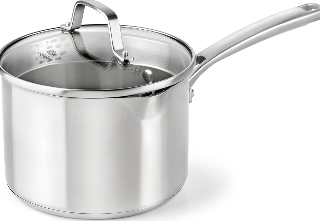  Classic 3.5 Quart Saucepan with Lid, Stainless Steel, Dishwasher Safe