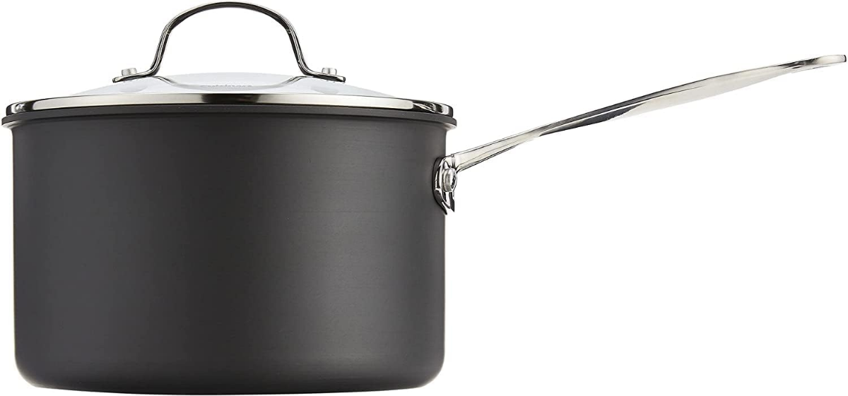 Chef's Classic 4-Quart Nonstick-Hard-Anodized, Saucepan w/Cover