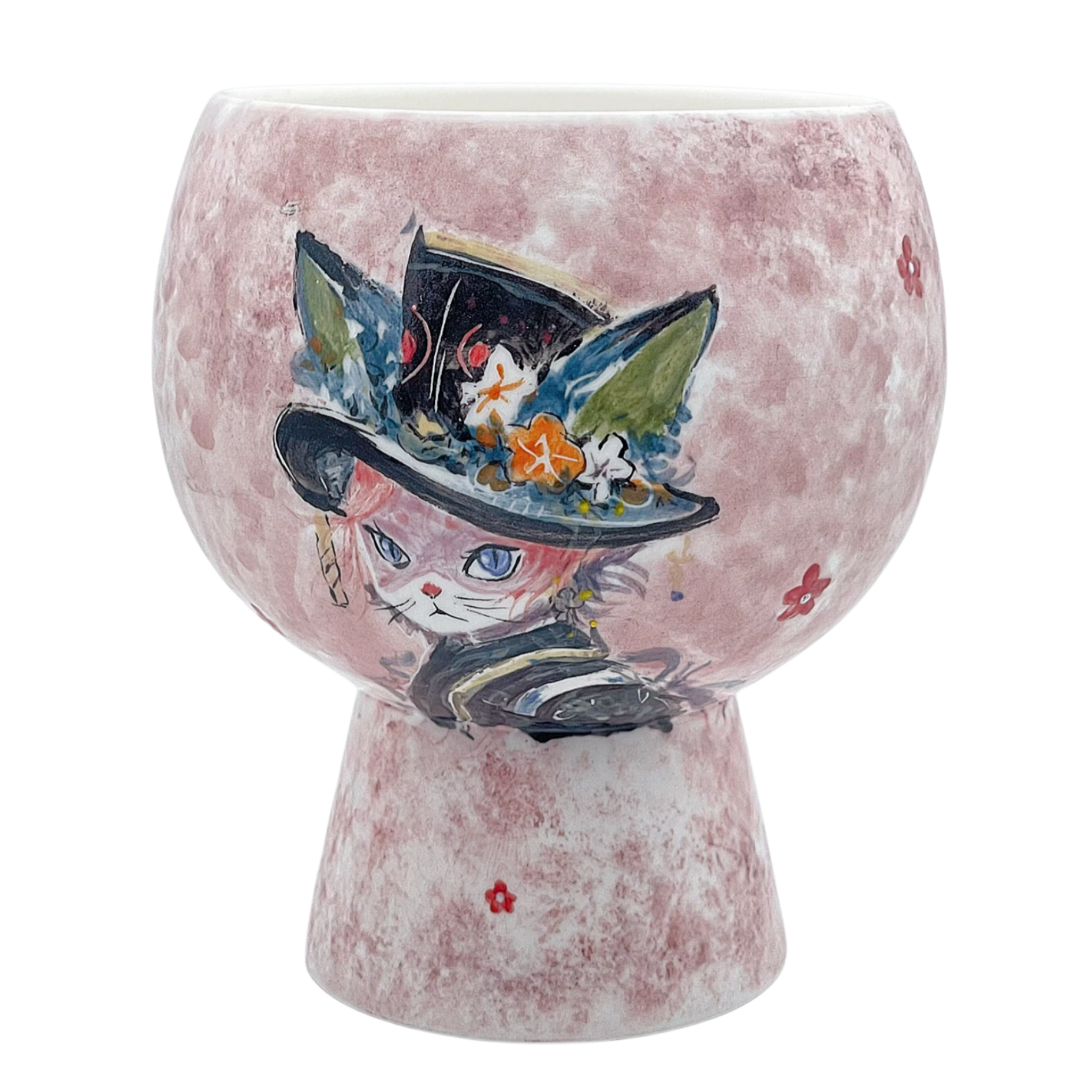 Custom Pet Portrait Hand-Painted Underglaze Art Ceramic Cup