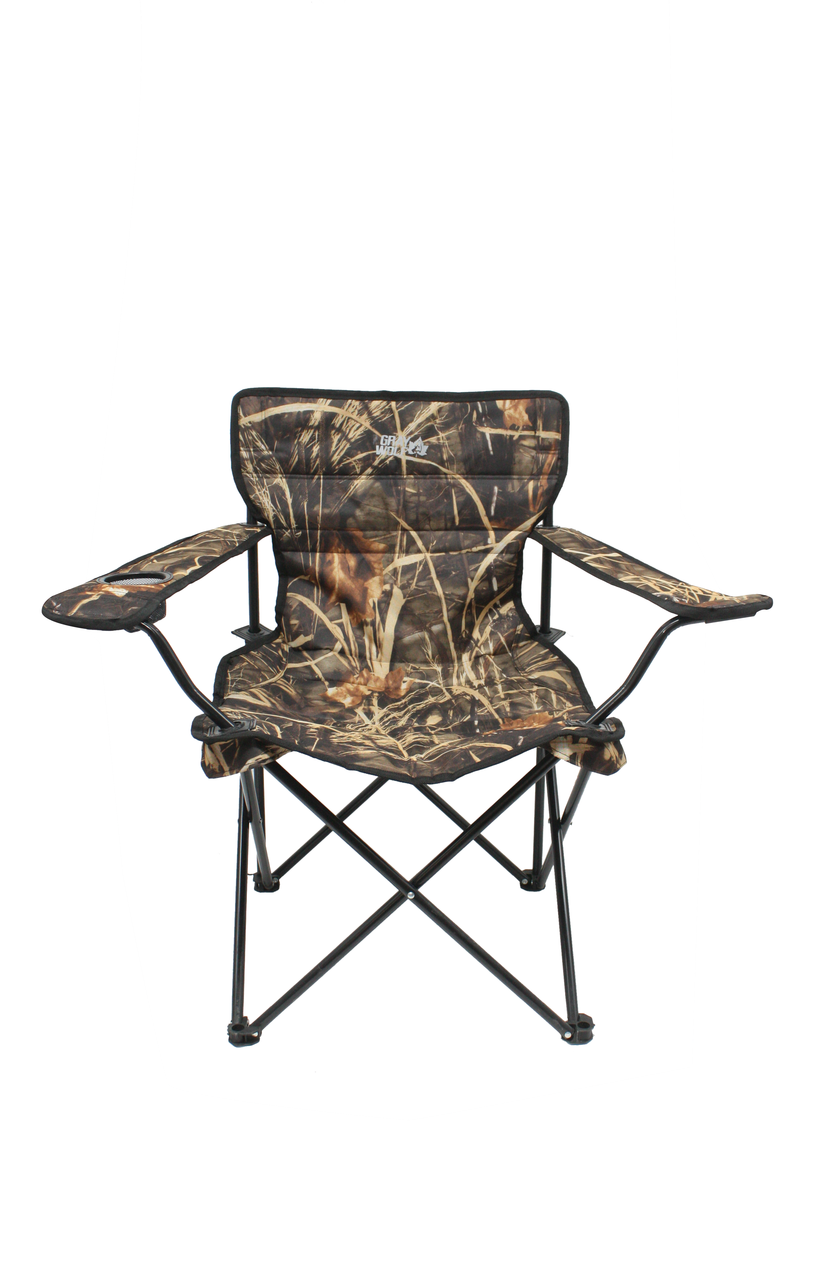 Gray Wolf Bardaklı Kamp Sandalyesi Saz Desen