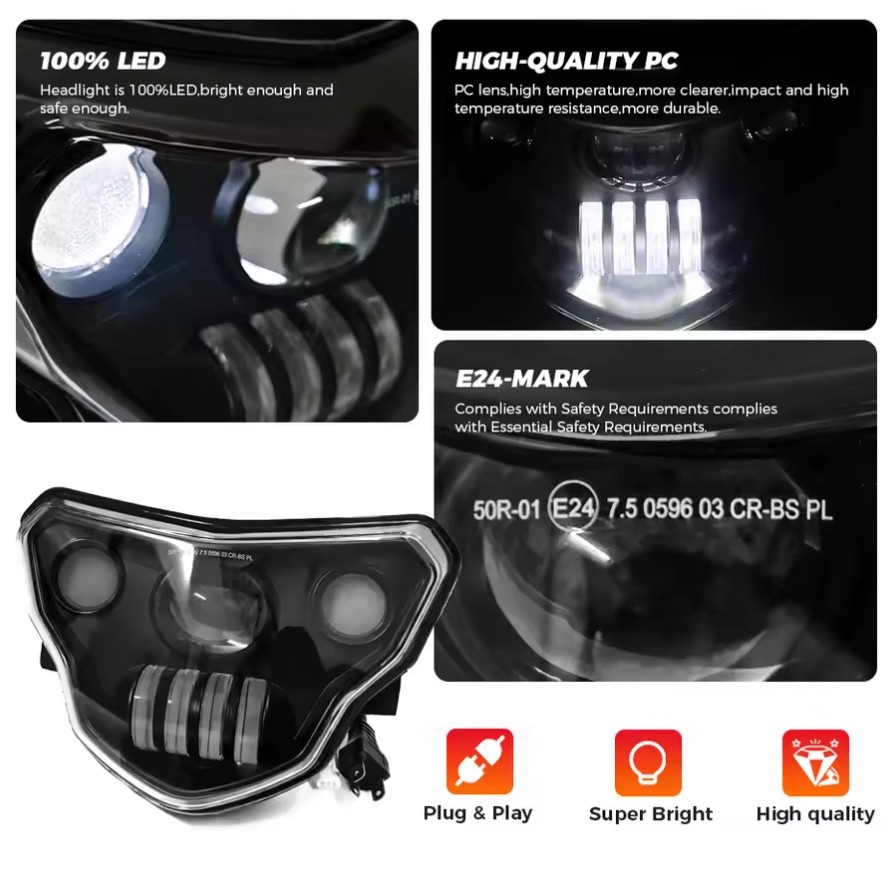 E24-MARK LED Headlights For BMW G310GS G310R Motorcycle Headlamps G 310 GS R 310