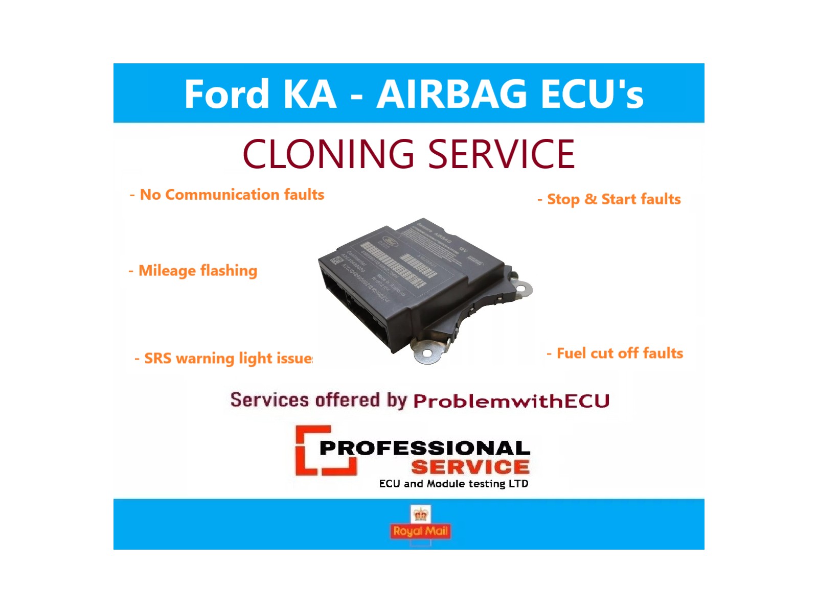 Airbag ECU Cloning Service for Ford Ka