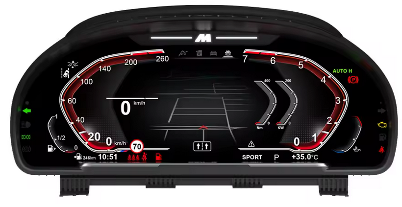 BMW 5 Series F10/F11/F18 2009-17 Dashboard Panel Virtual Speedometer