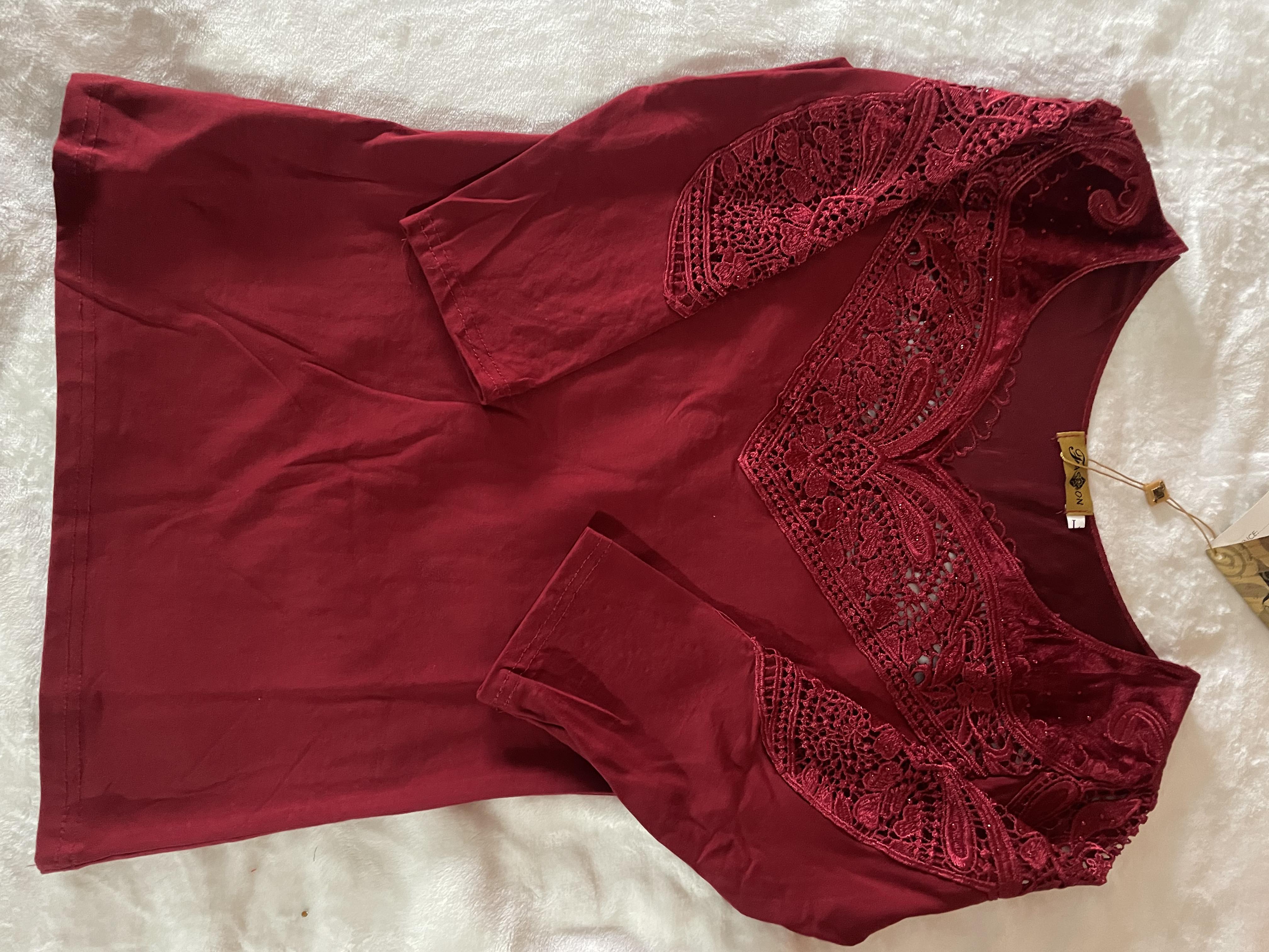 Body coton rouge bordeaux