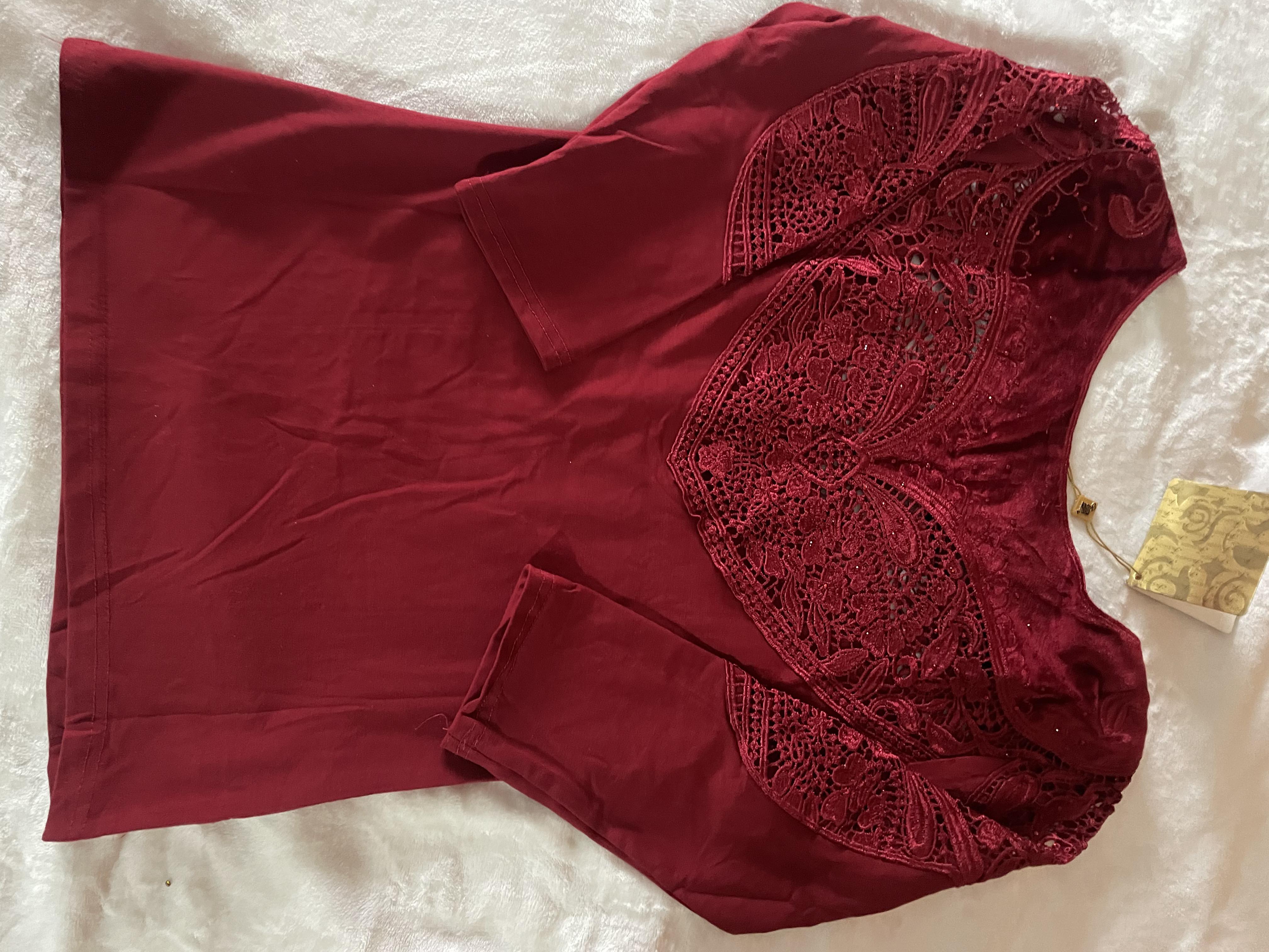 Body coton rouge bordeaux
