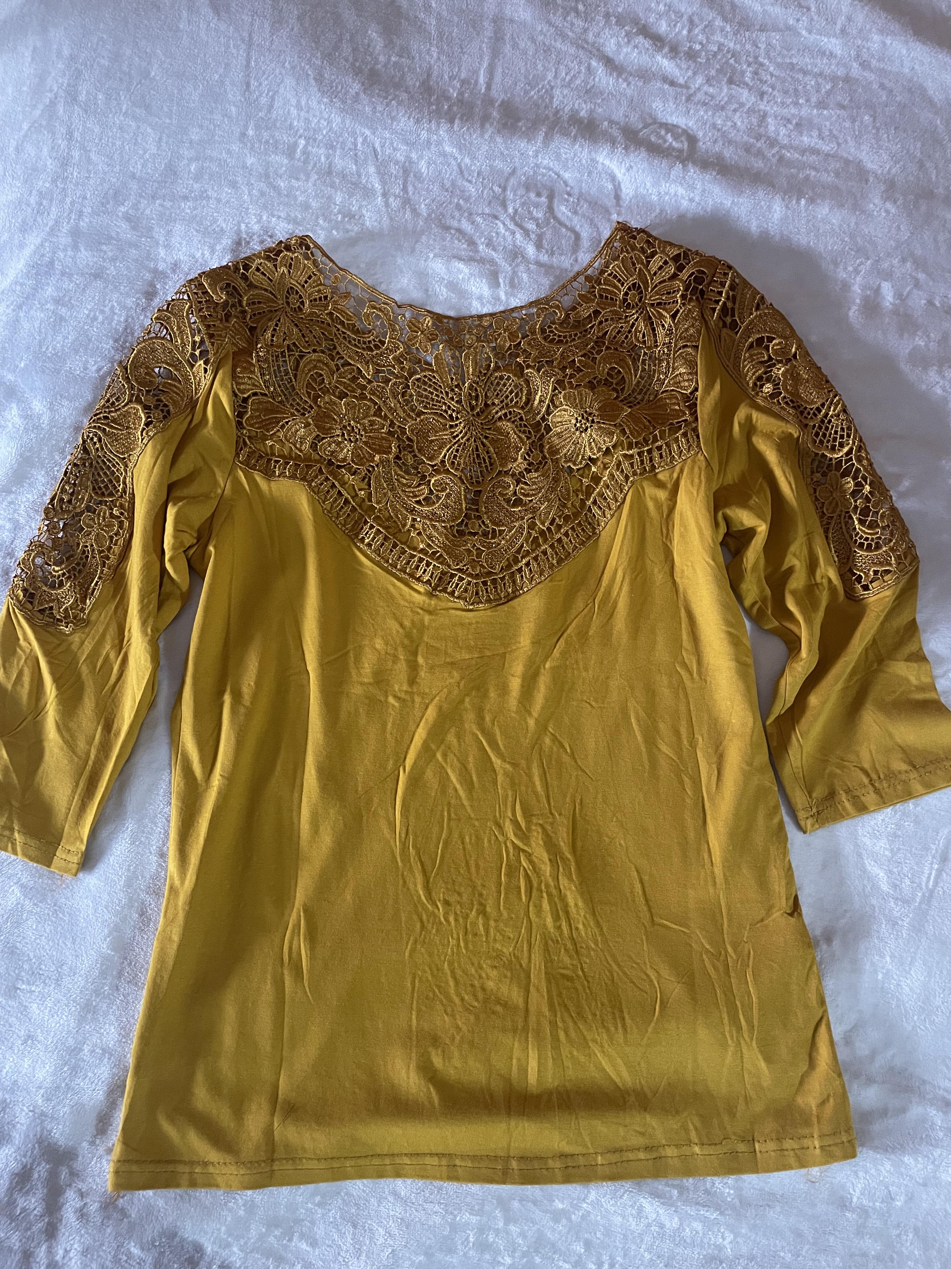 Body coton jaune moutarde