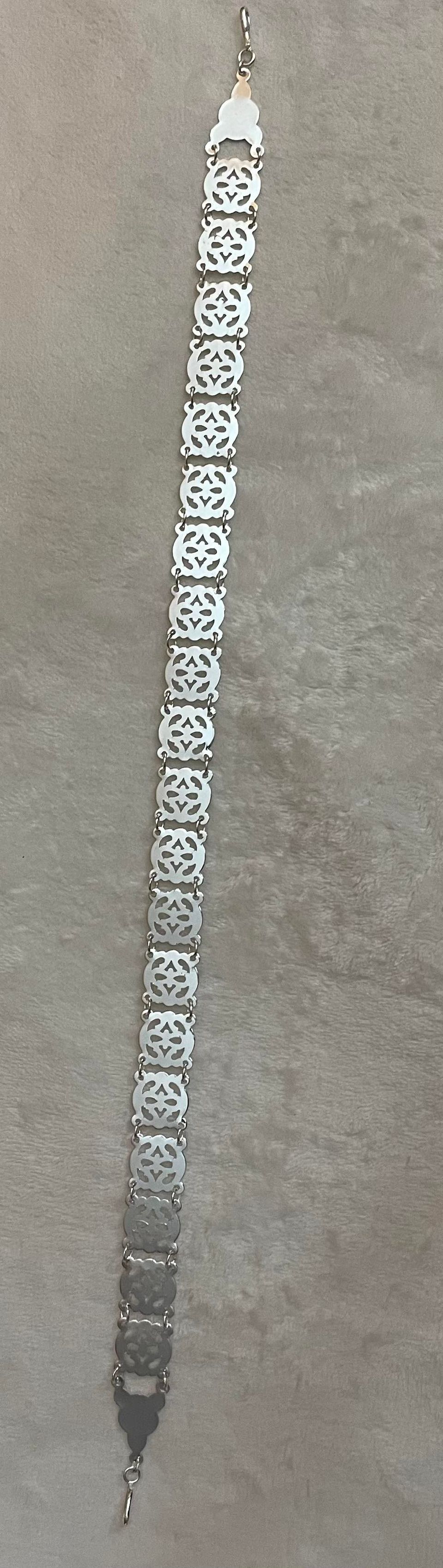 Bijoux de tête en argent carré