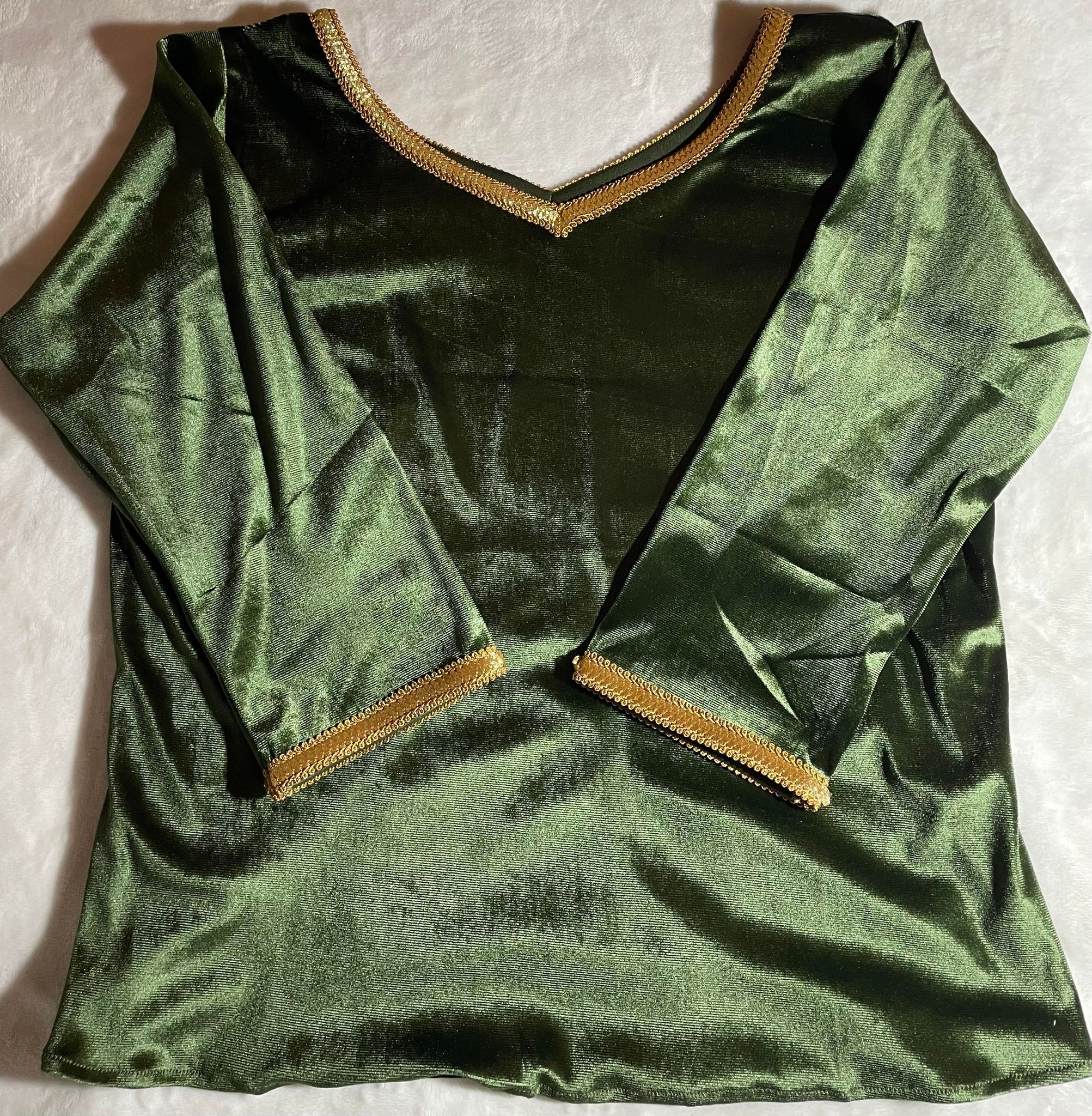 Body velours vert olive