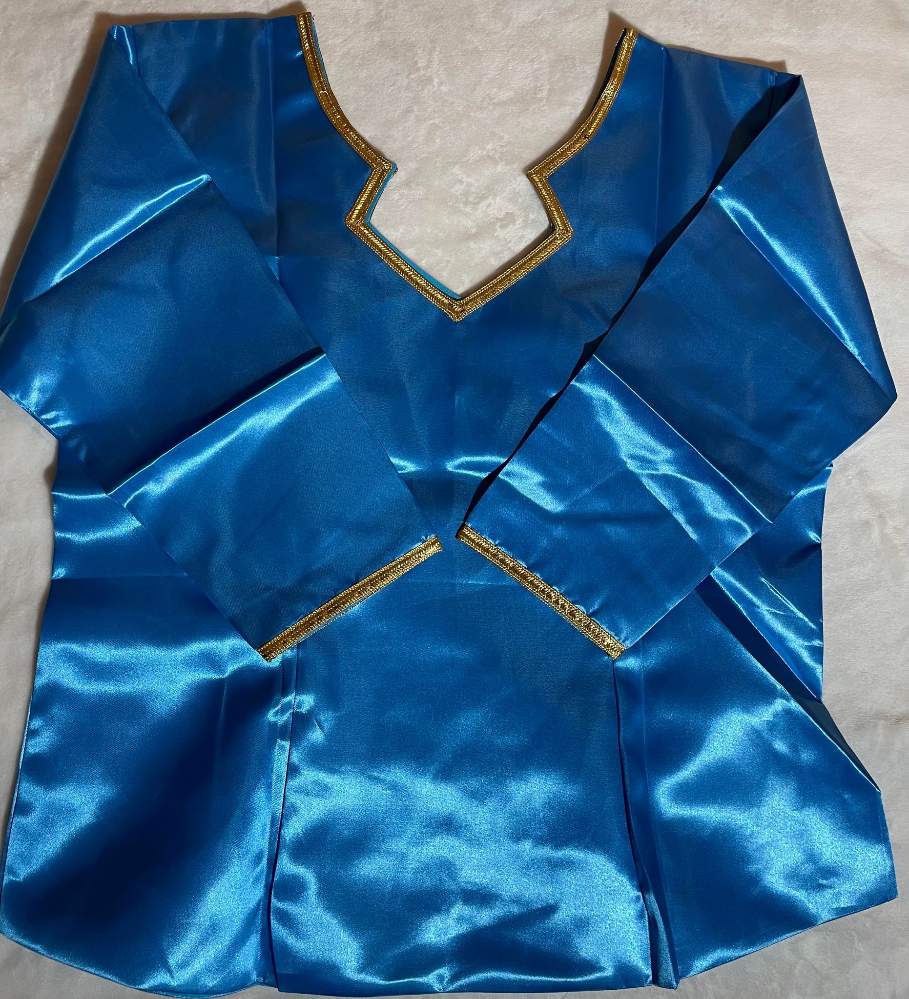 Body satin bleu 
