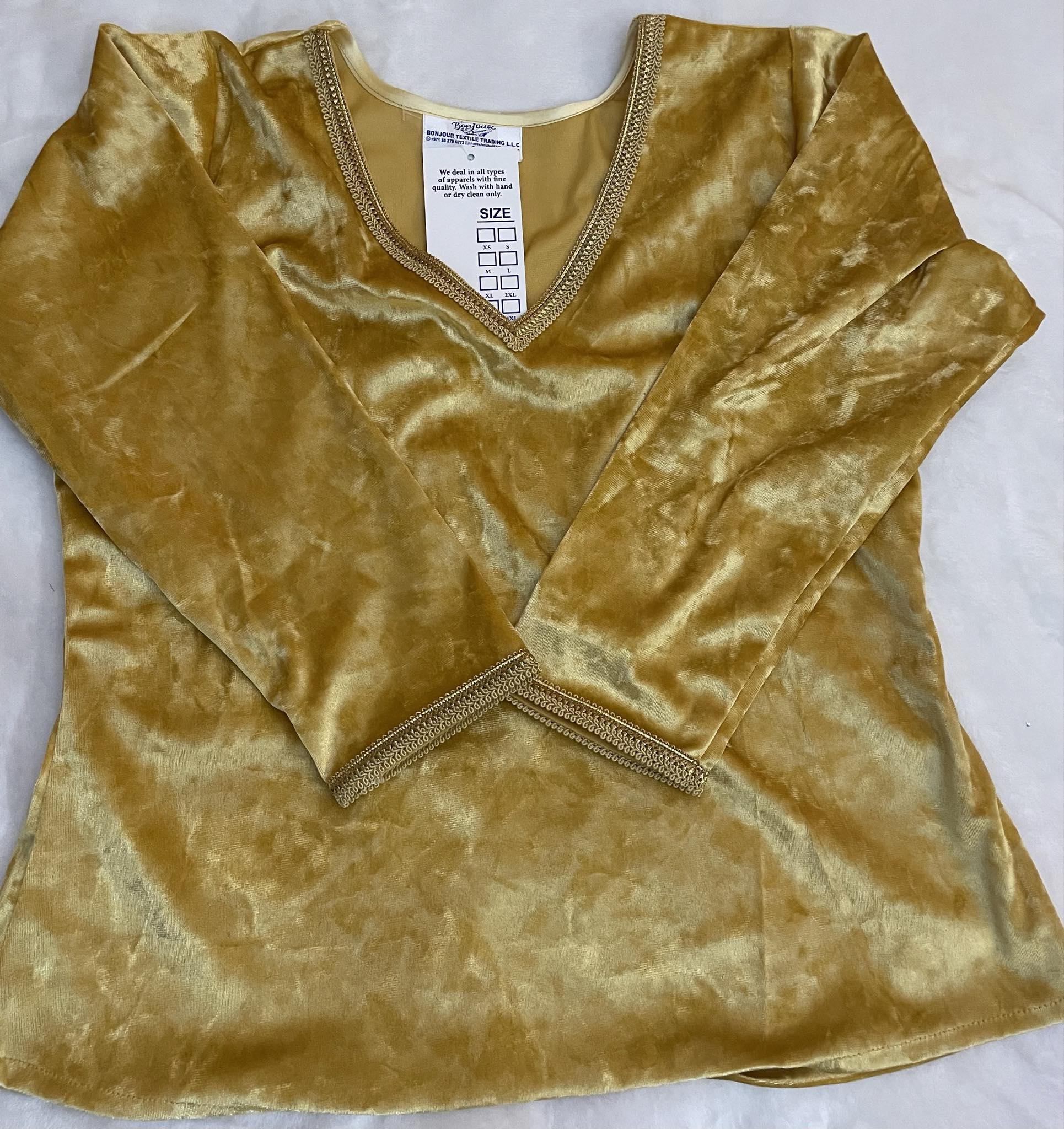 Body velours doré N2