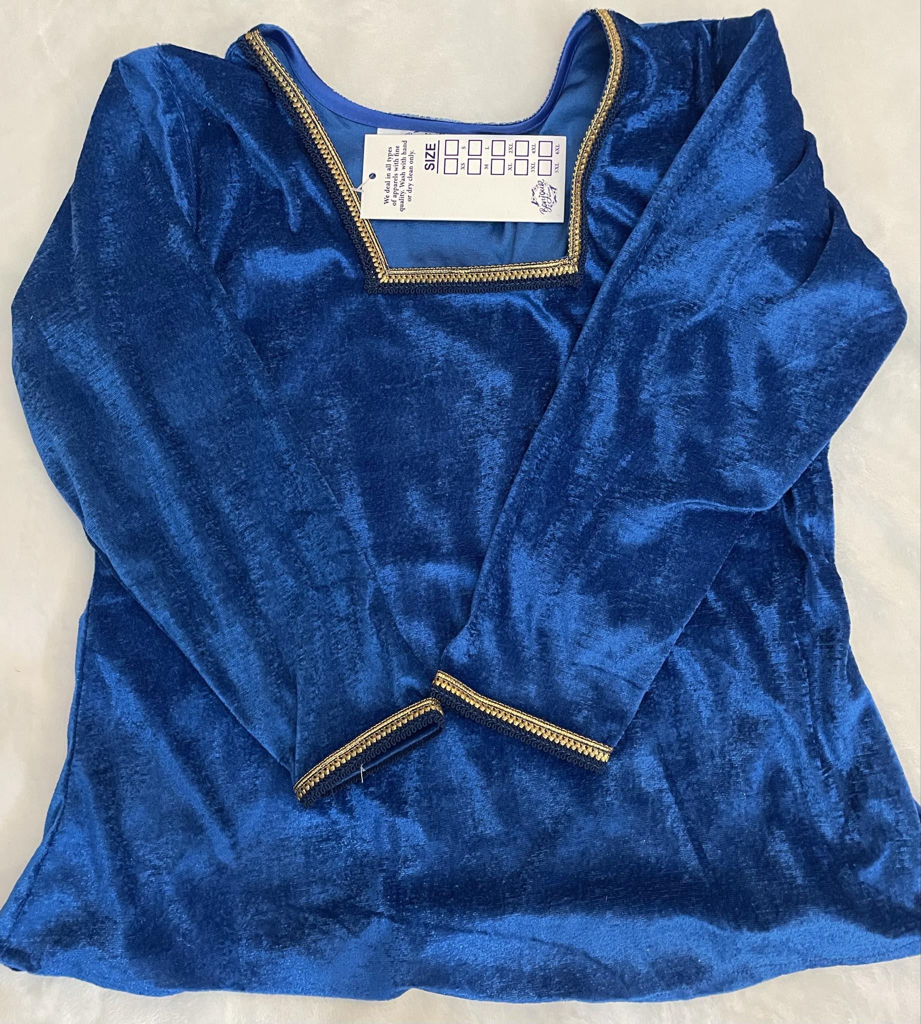 Body velours bleu