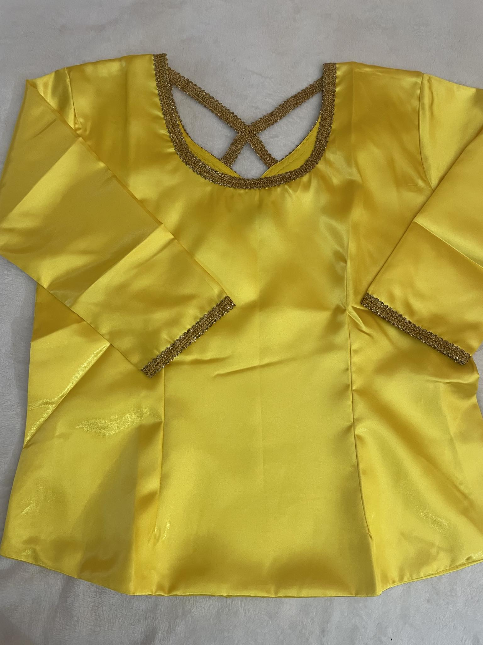 Body satin jaune
