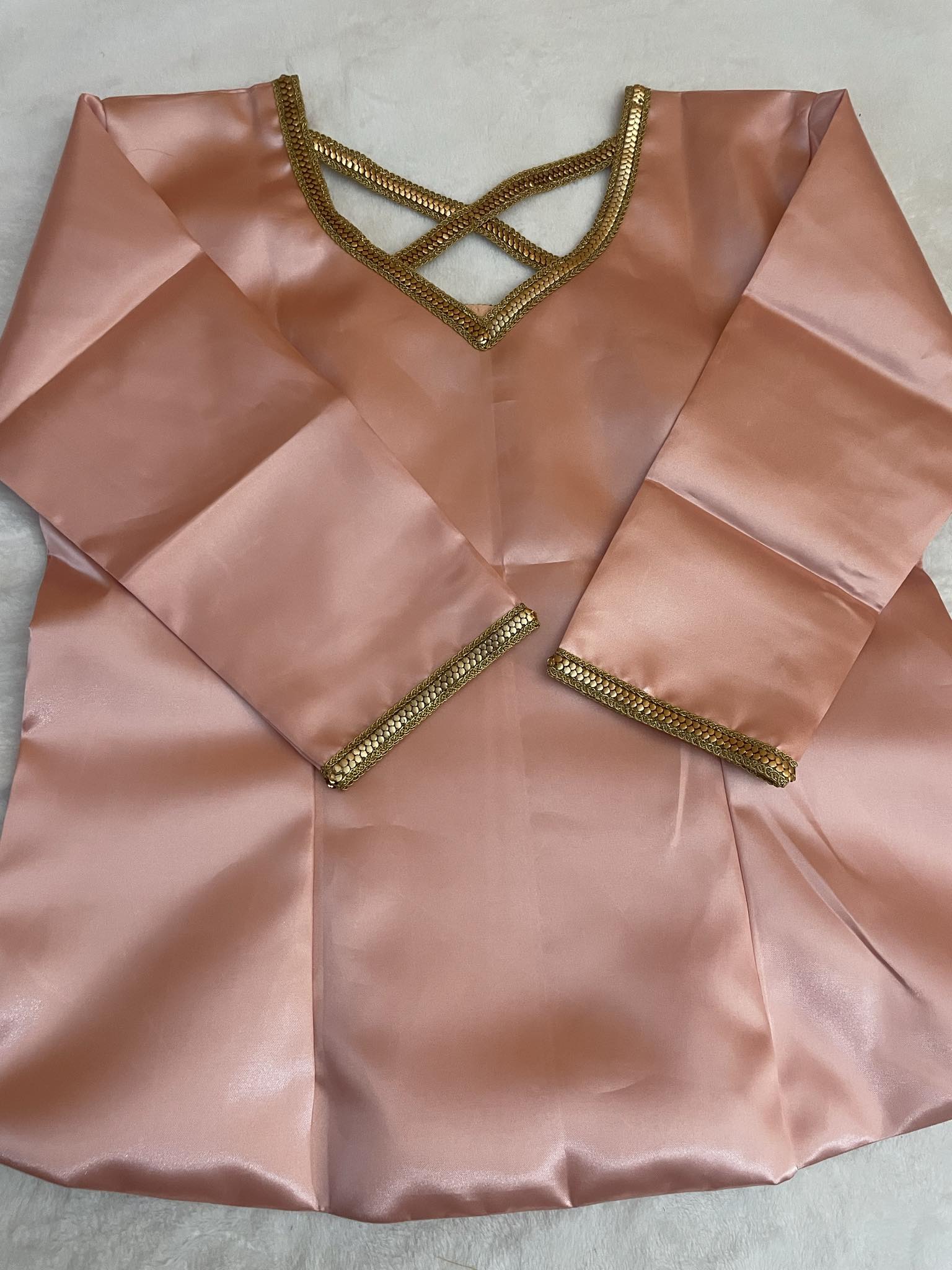Body satin rose saumon