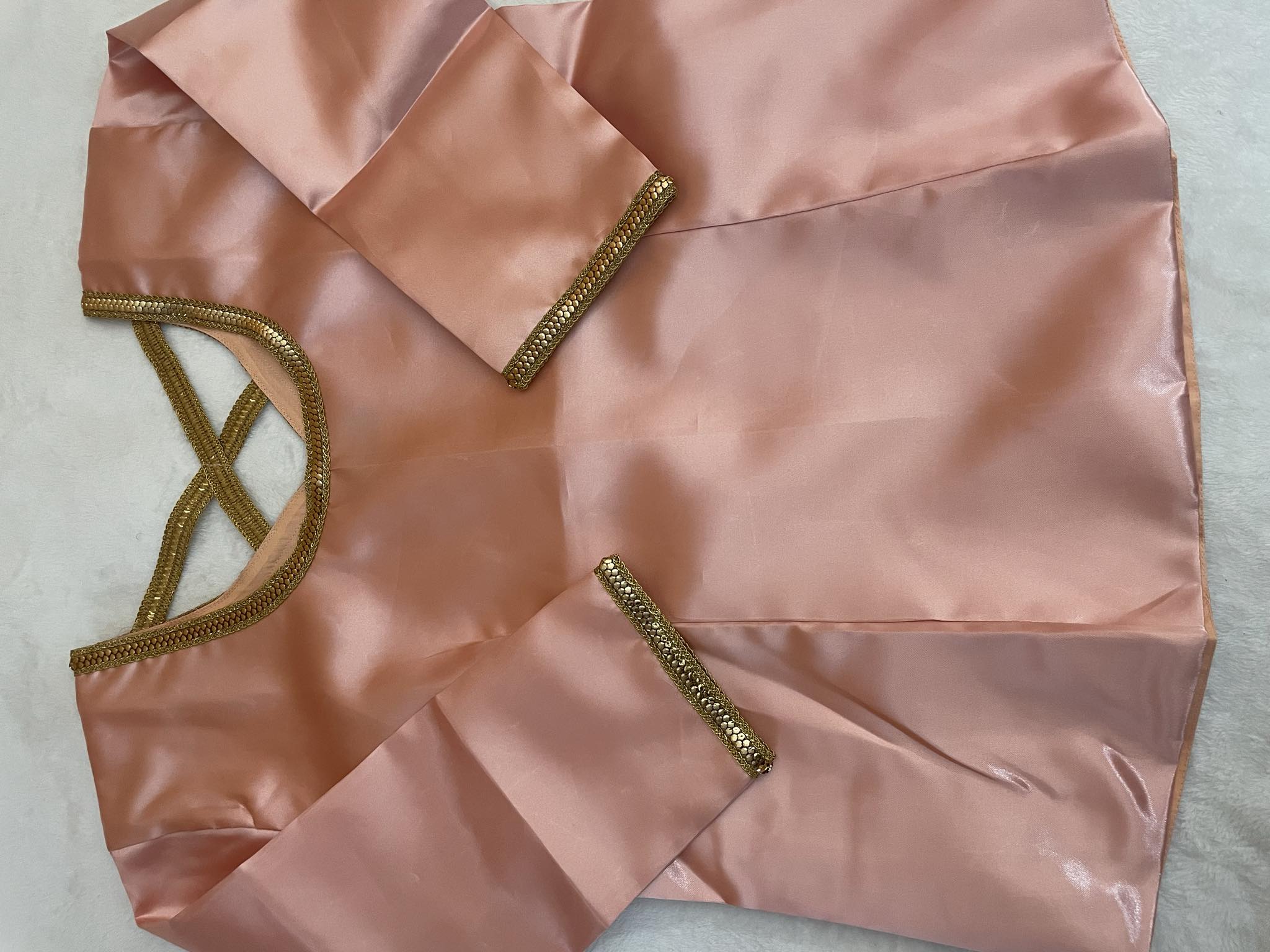 Body satin rose saumon