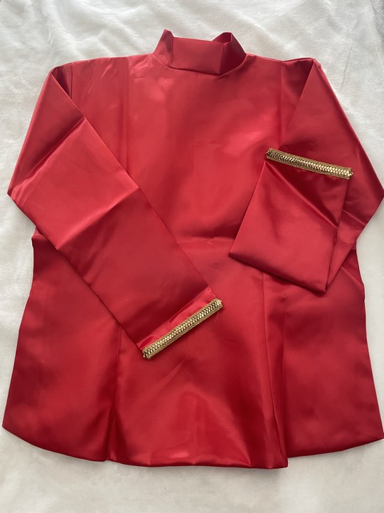 Body satin voilée rouge 