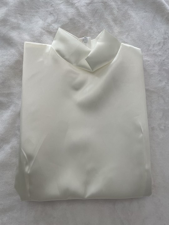 Body satin voilée blanc cassée