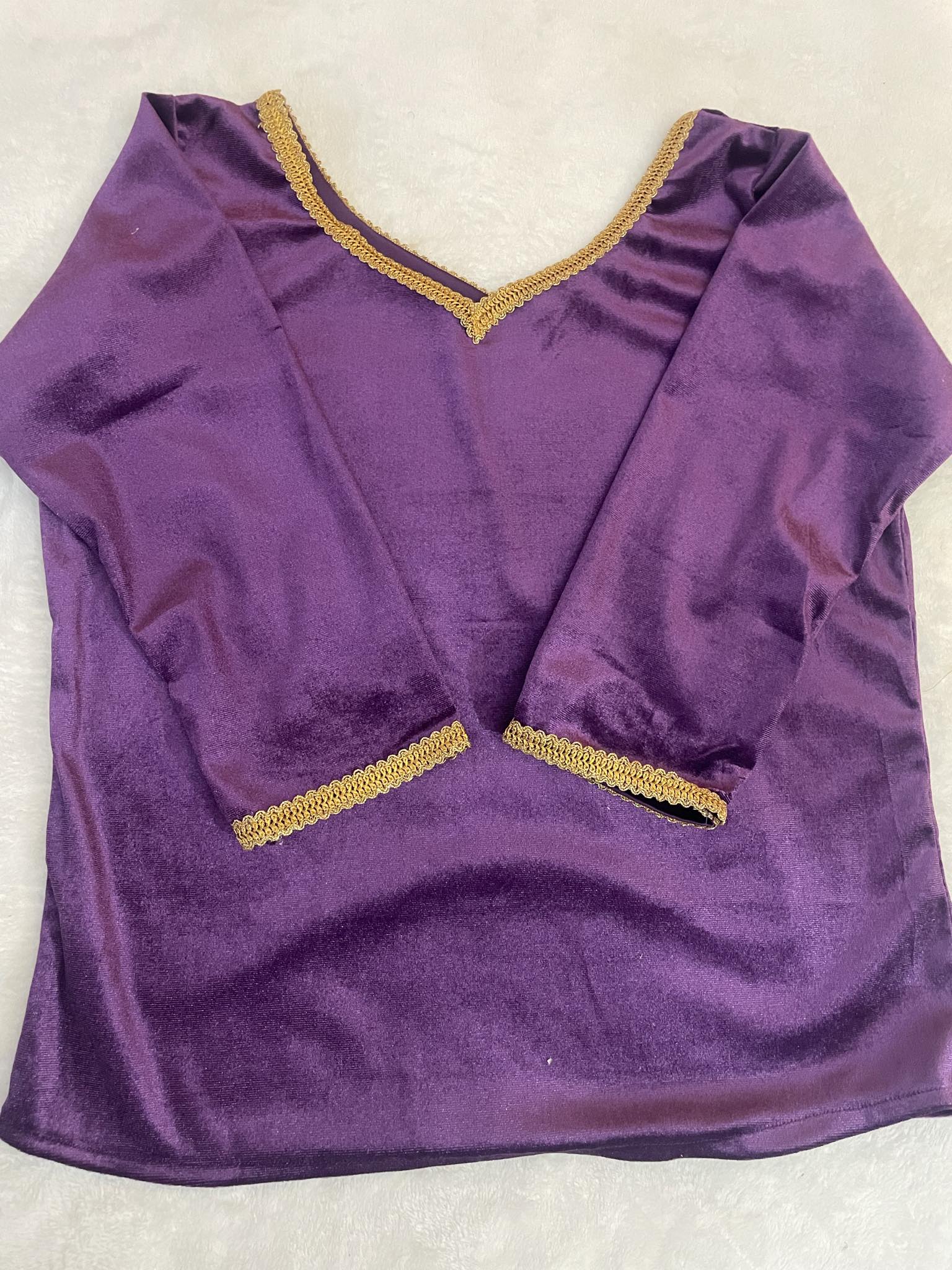 Body velours violet 