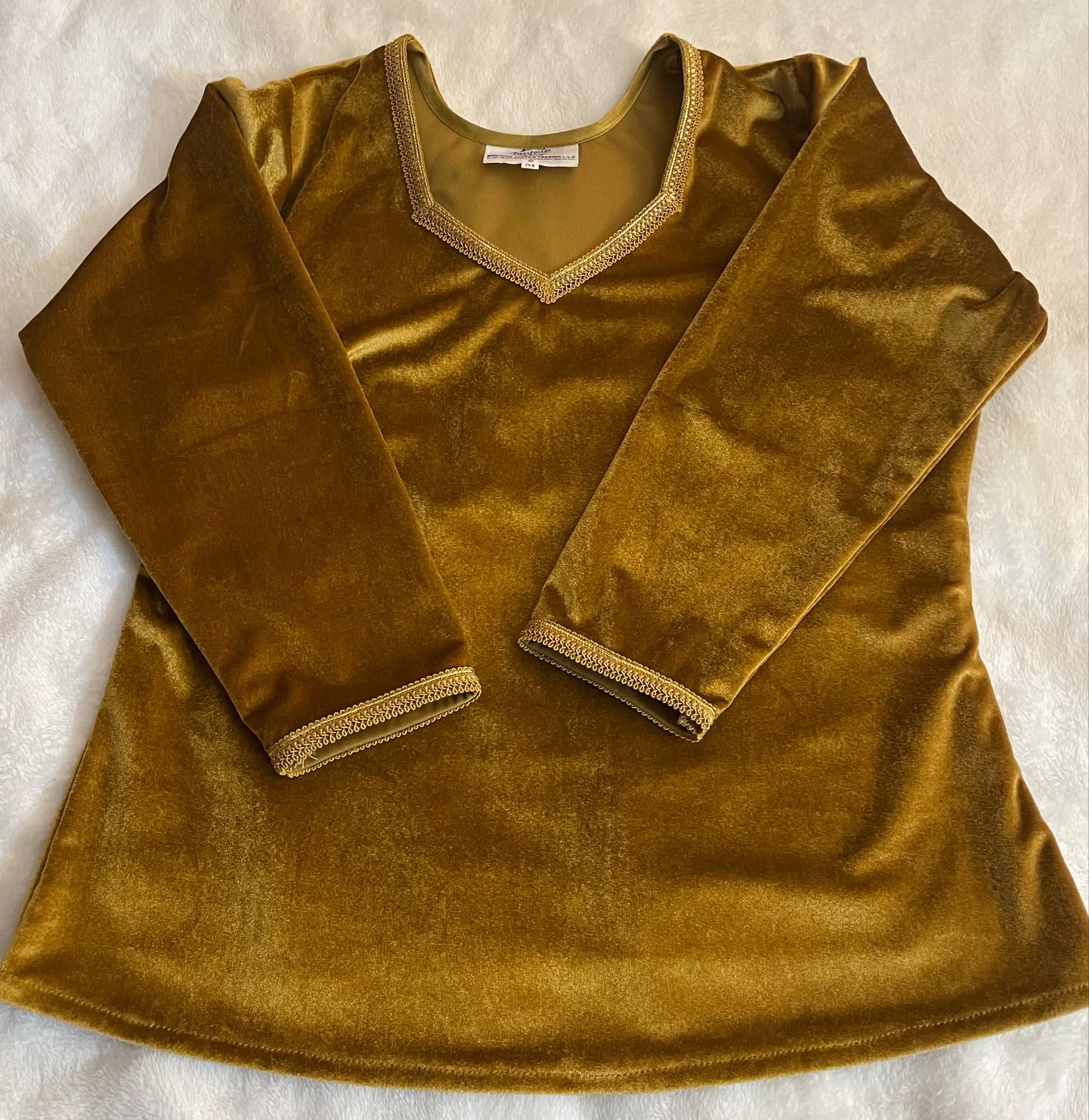 Body velours doré N3