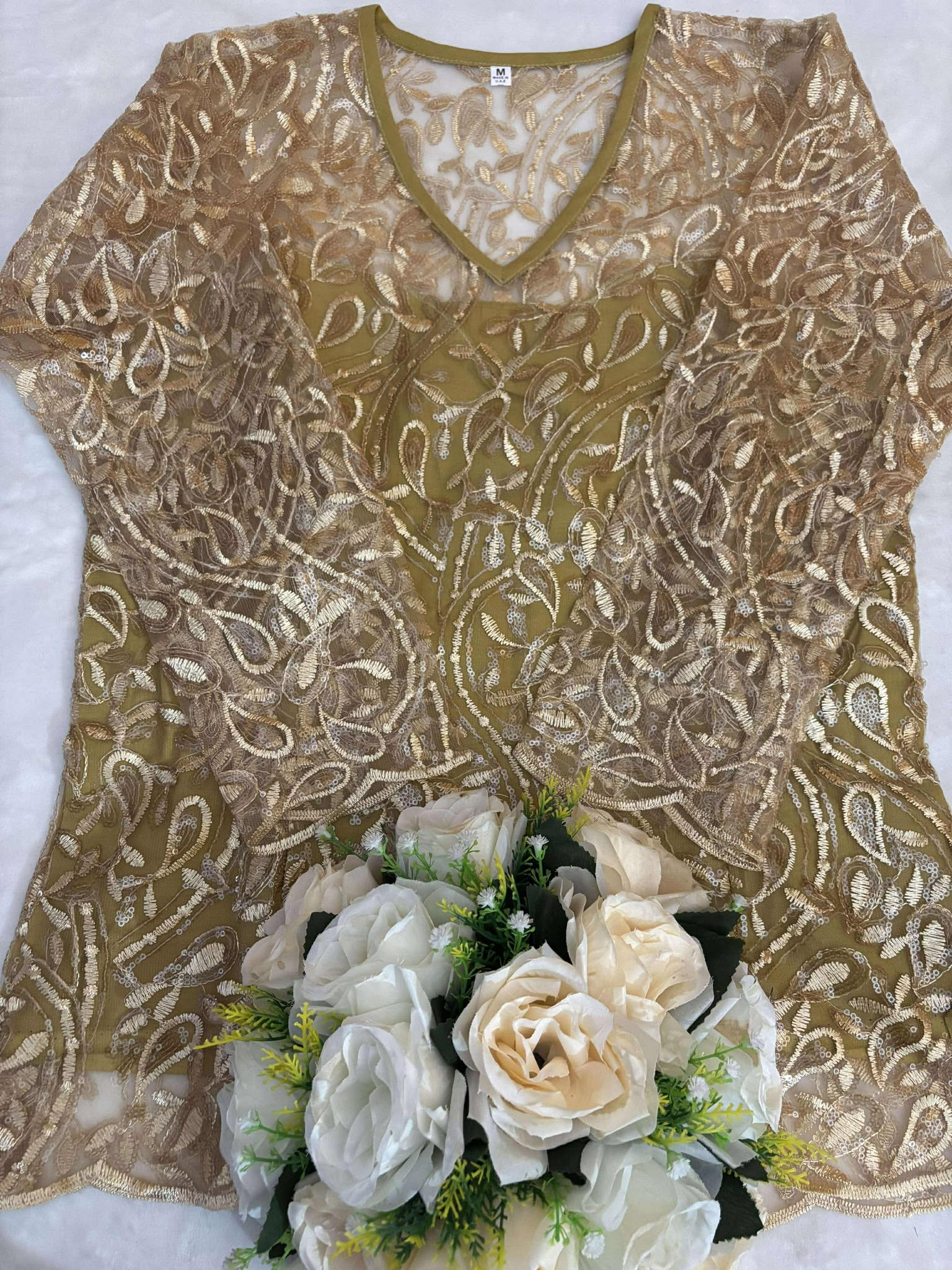 Body dentelle doré