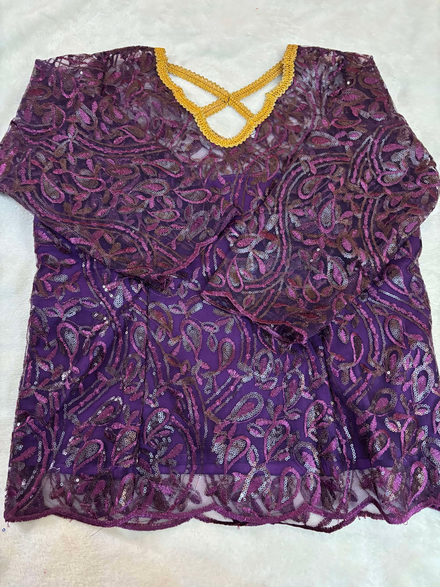 Body dentelle violet