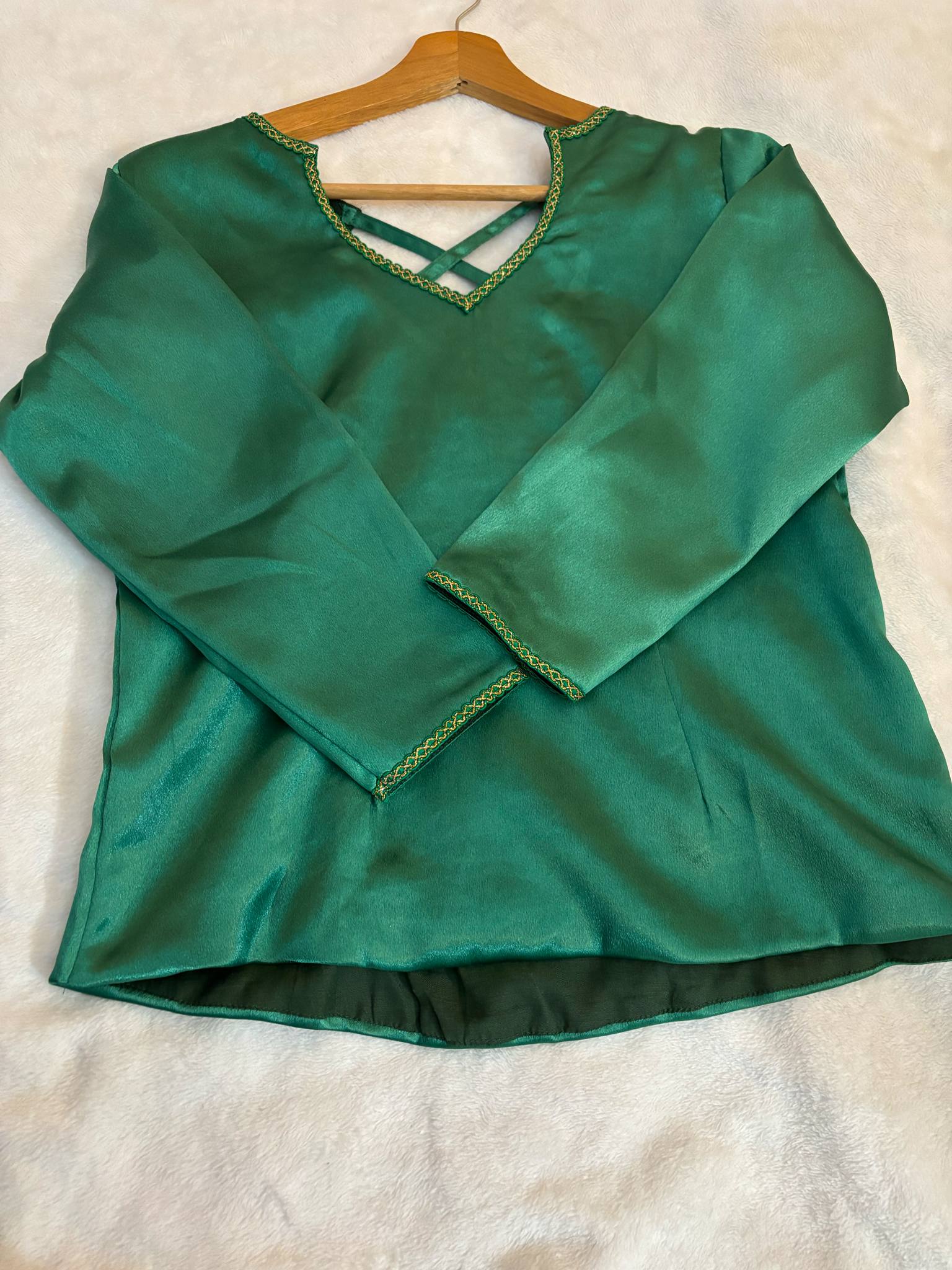 Body satin vert 
