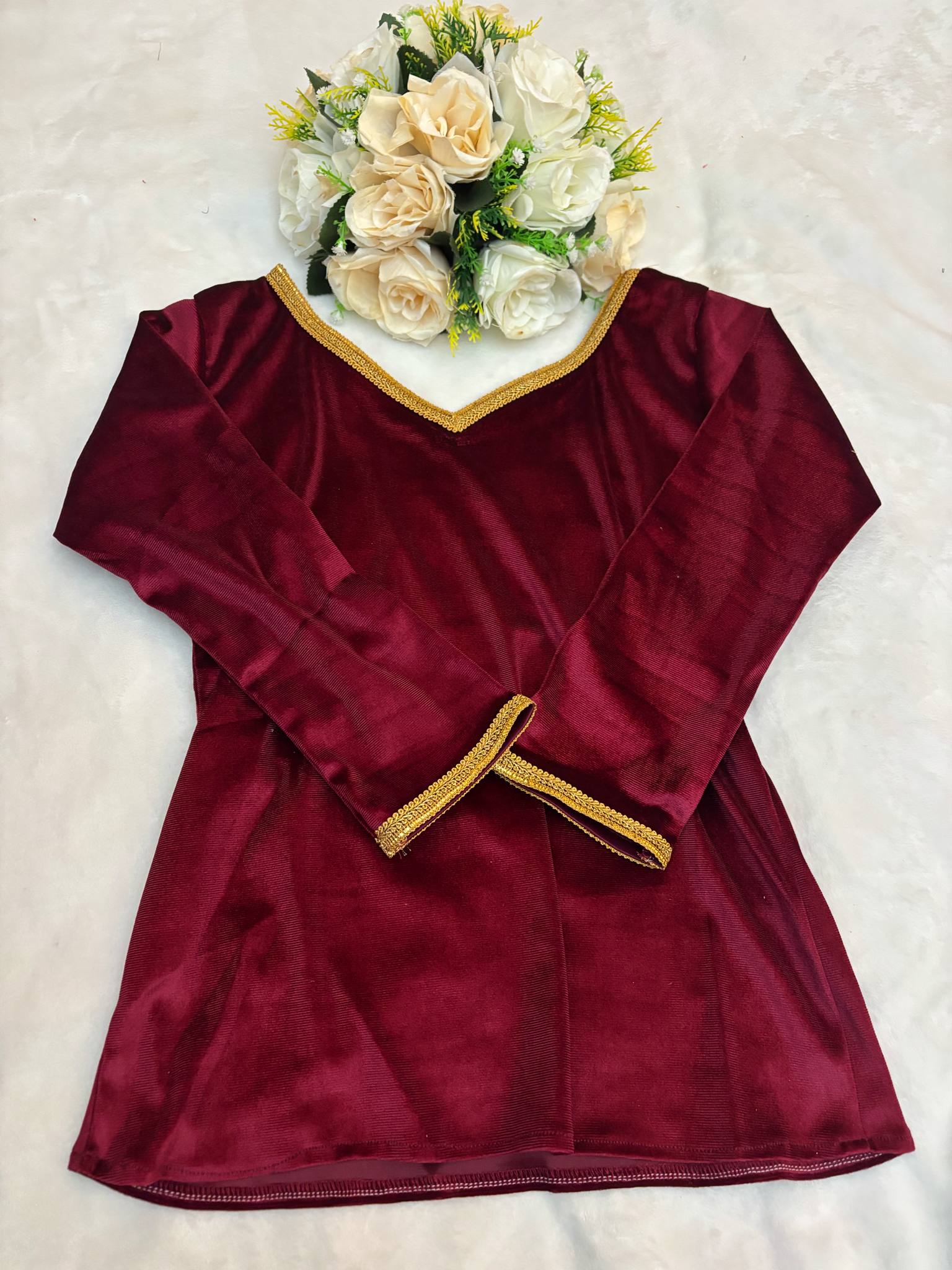Body velours bordeaux 1