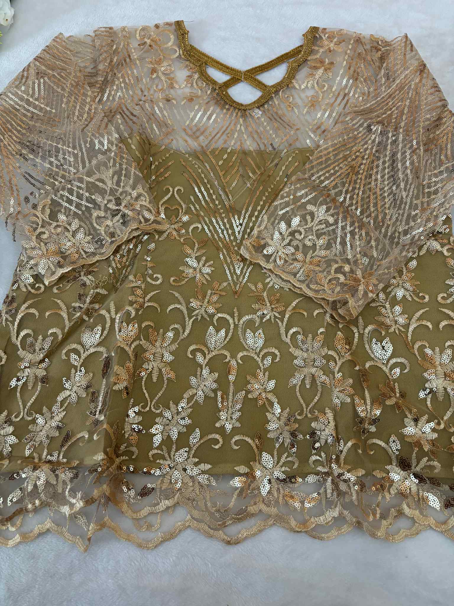 Body dentelle doré N1