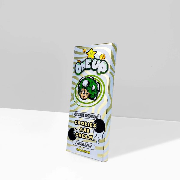 One Up Mushroom Bars Cookies and Cream Chocolate Mushroom Bars