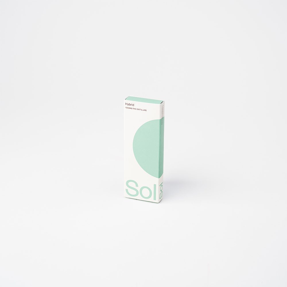 Sol – THC Distillate Cartridge – 1000mg – Indica-Hybrid (Pink Kush)