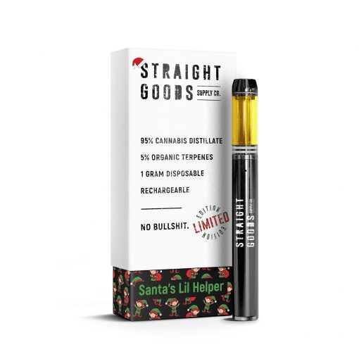 (Limited XMAS Edition) Straight Goods 1 Gram Disposables – Santa’s Little Helper