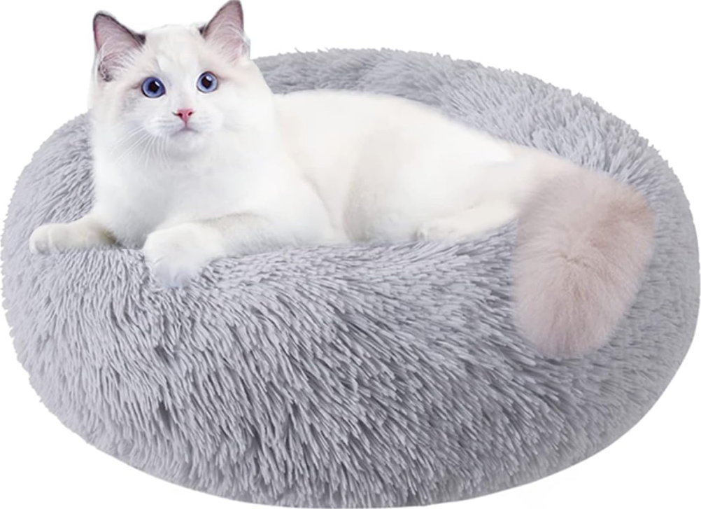 Cat Beds for Indoor Cats, 20 Inch Dog Bed for Small Melium Large Dogs, Washable-Round Pet Bed for Puppy and Kitten with Slip-Resistant Bottom