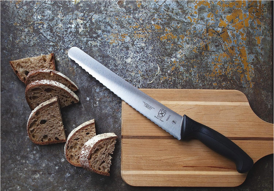 M23210 Millennia Black Handle, 10-Inch Wide Wavy Edge, Bread Knife
