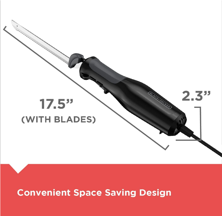 Comfort Grip Electric Knife with 7-Inch Stainles Steel Blades