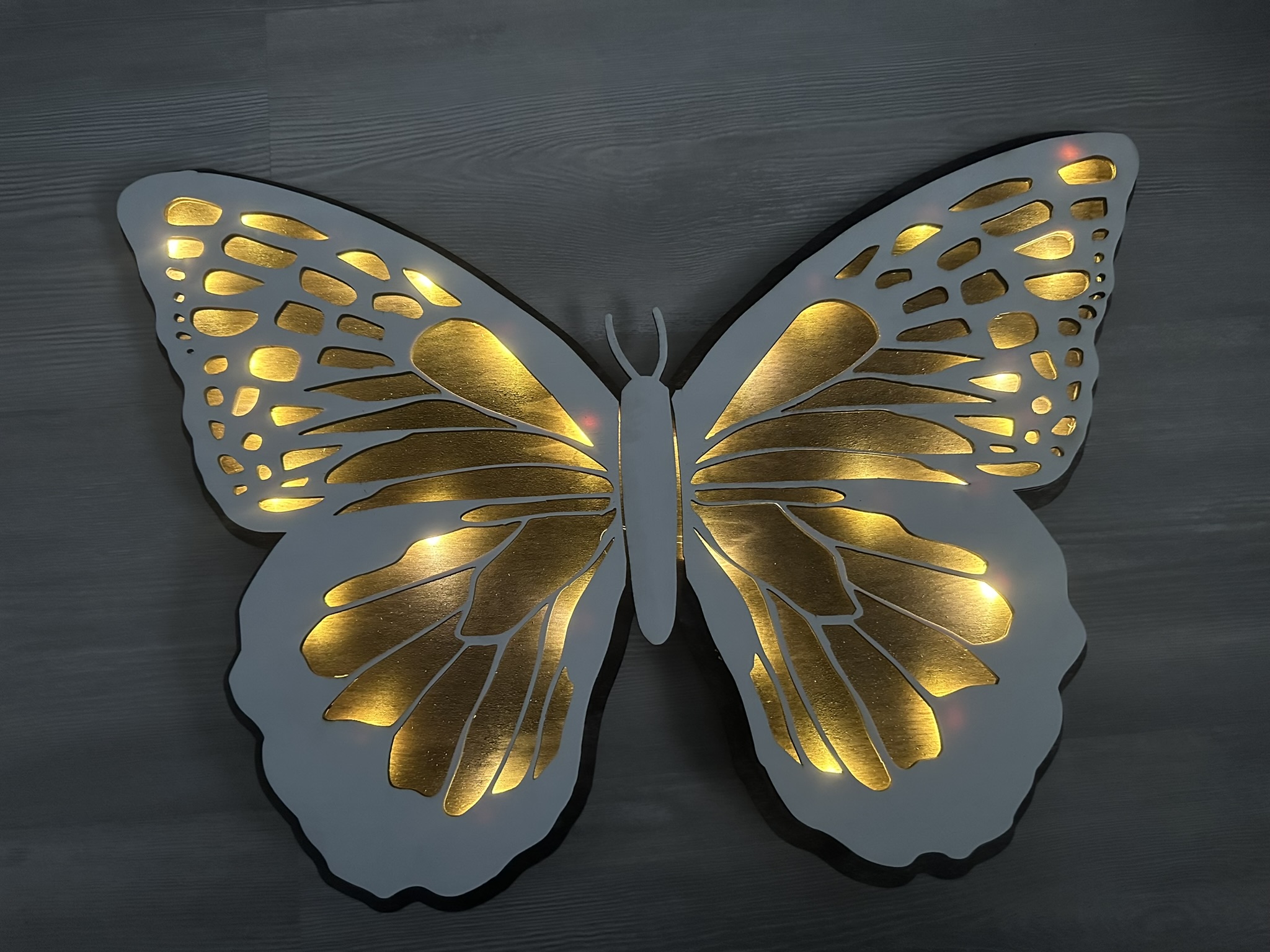 Weißer LED-Schmetterling