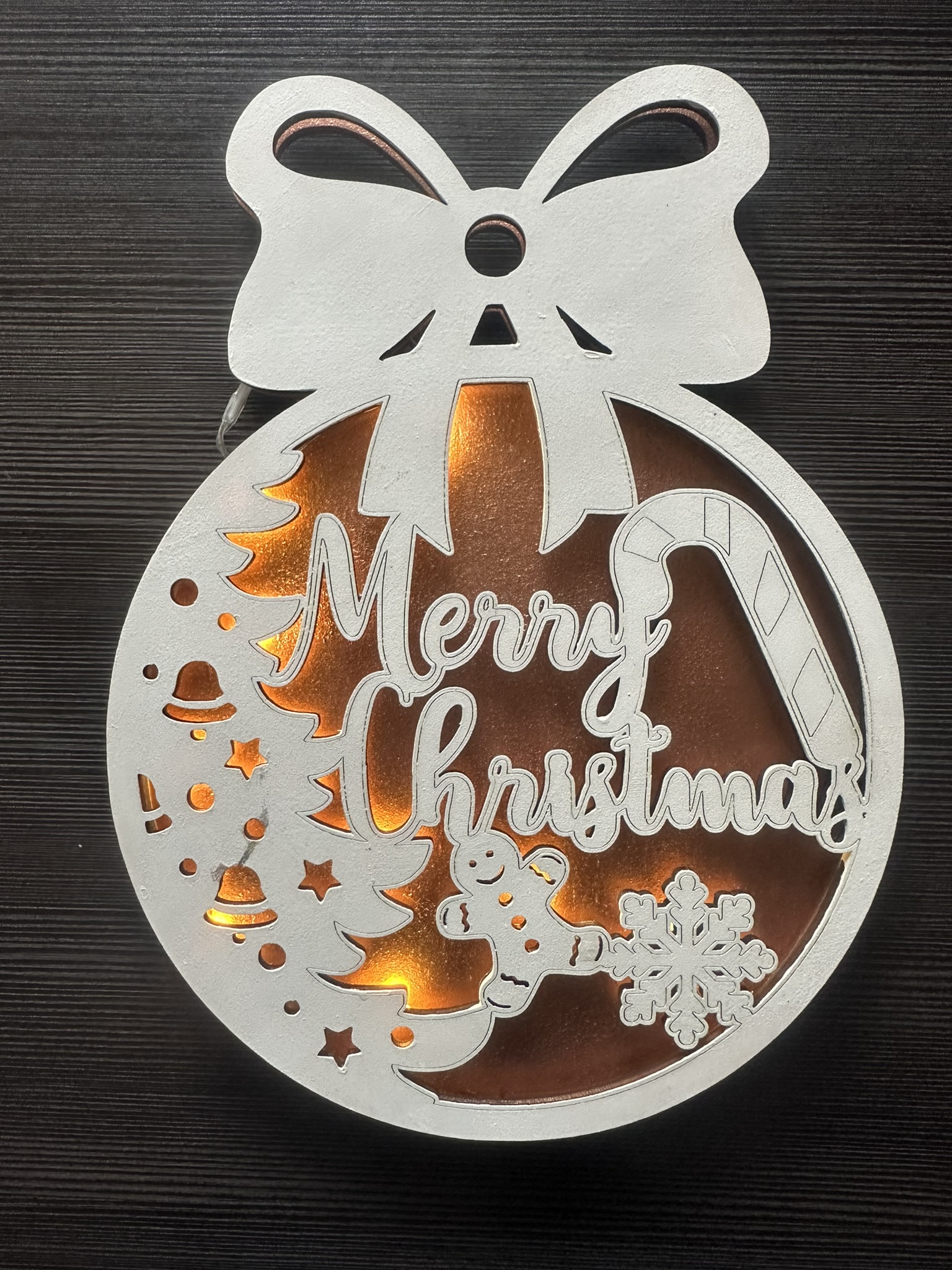 LED Türdekoration für Weihnachten