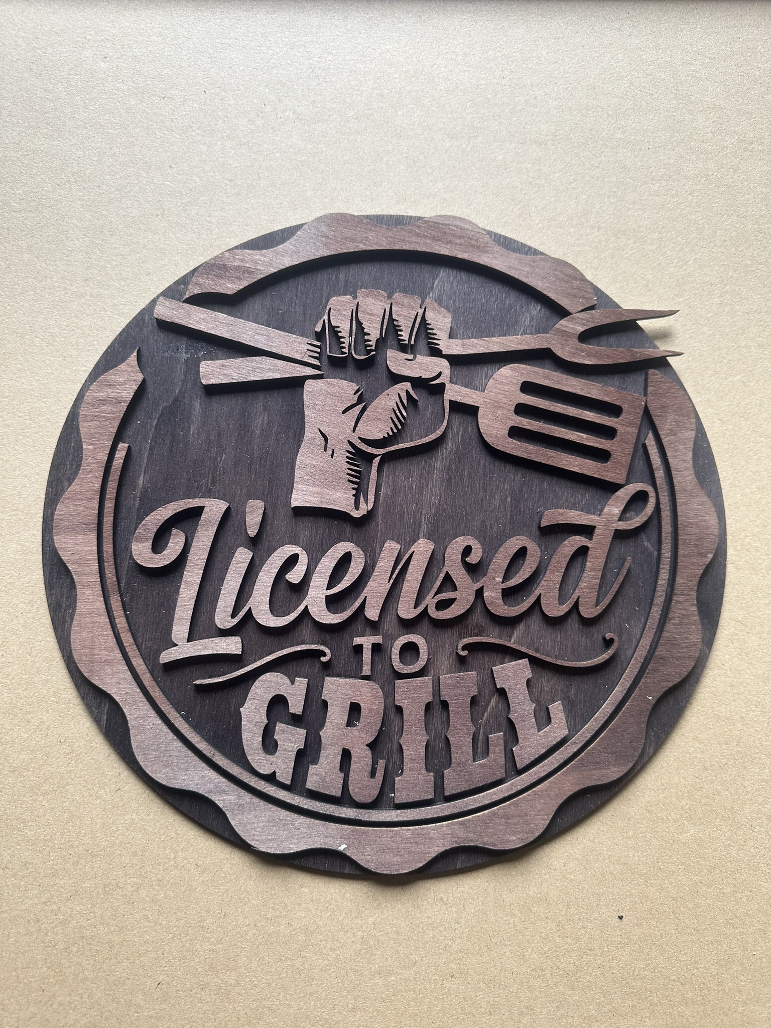 BBQ Dekoration LICENSED TO GRILL