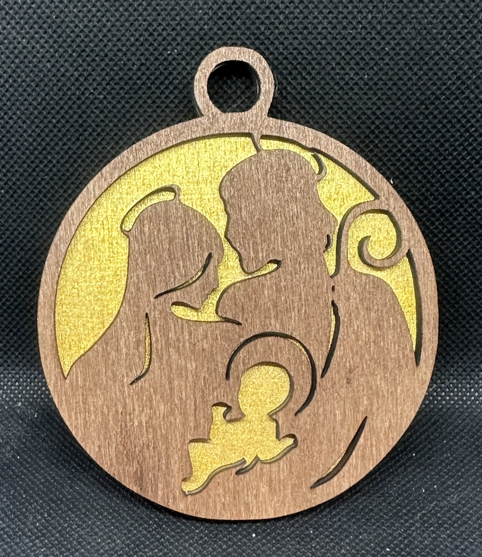 Weihnachtskugel Gold /braun