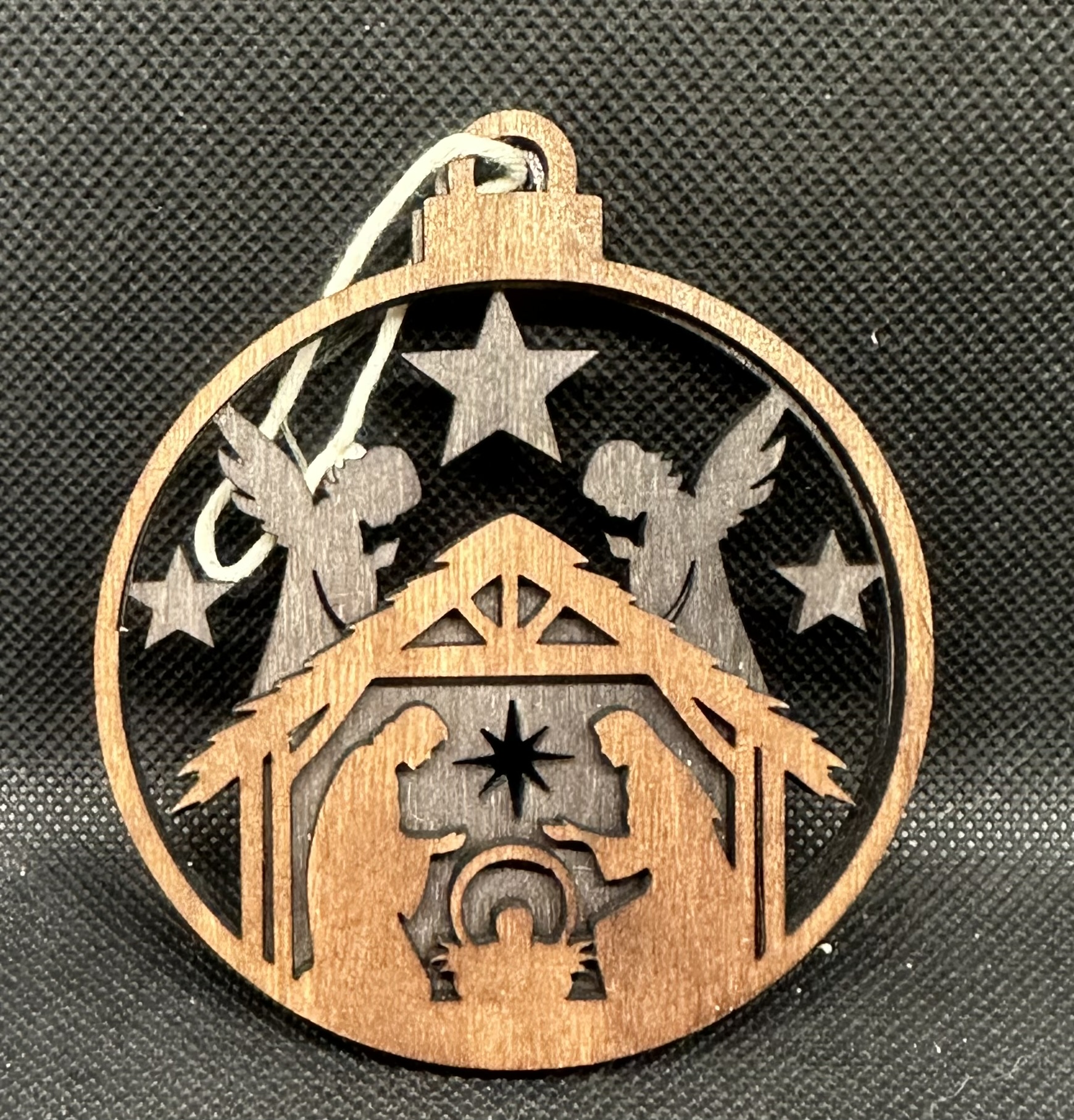 Weihnachtskugel dunkelbraun /braun