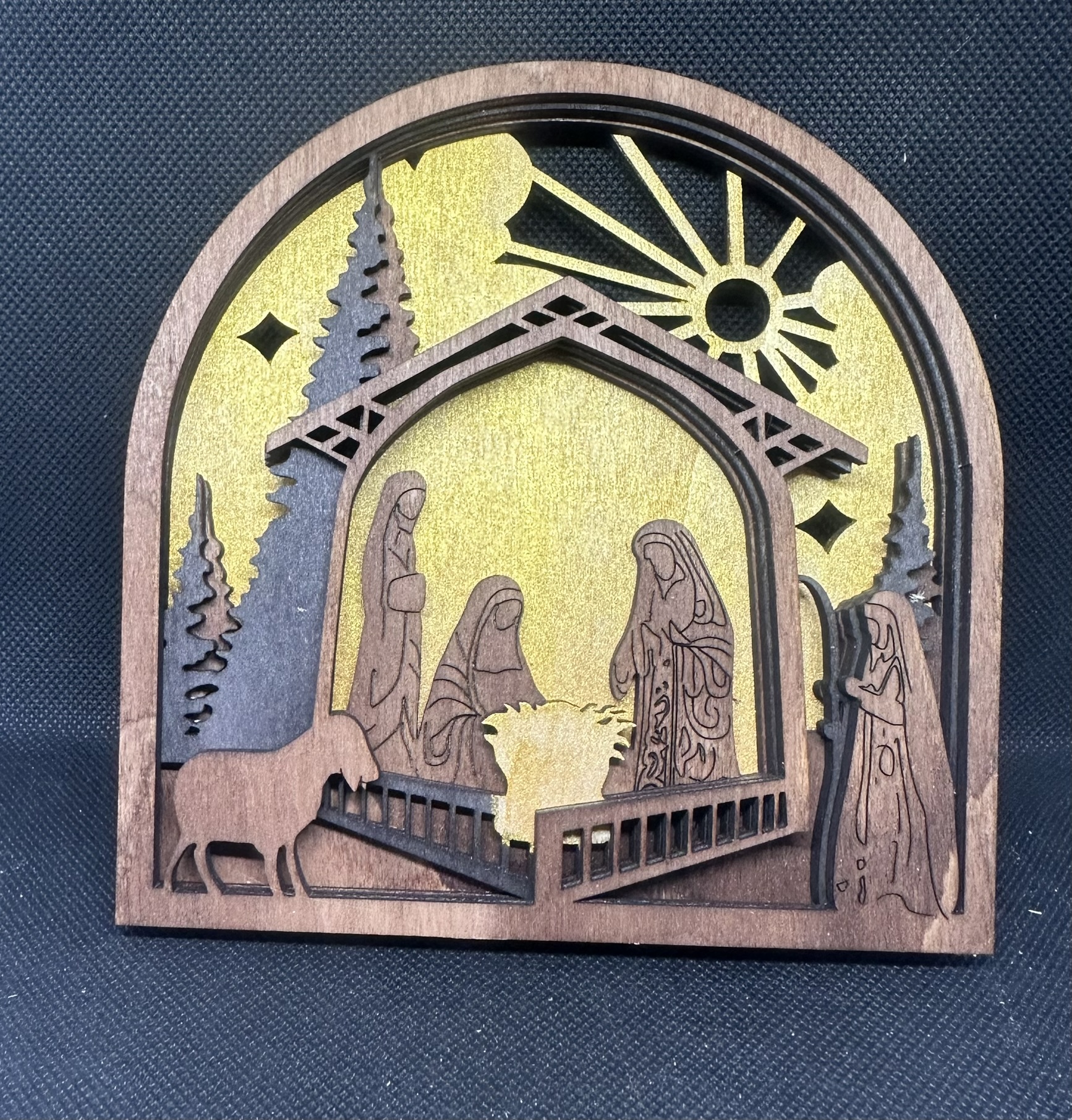 Weihnachtsdekoration Gold/braun/dunkelbraun